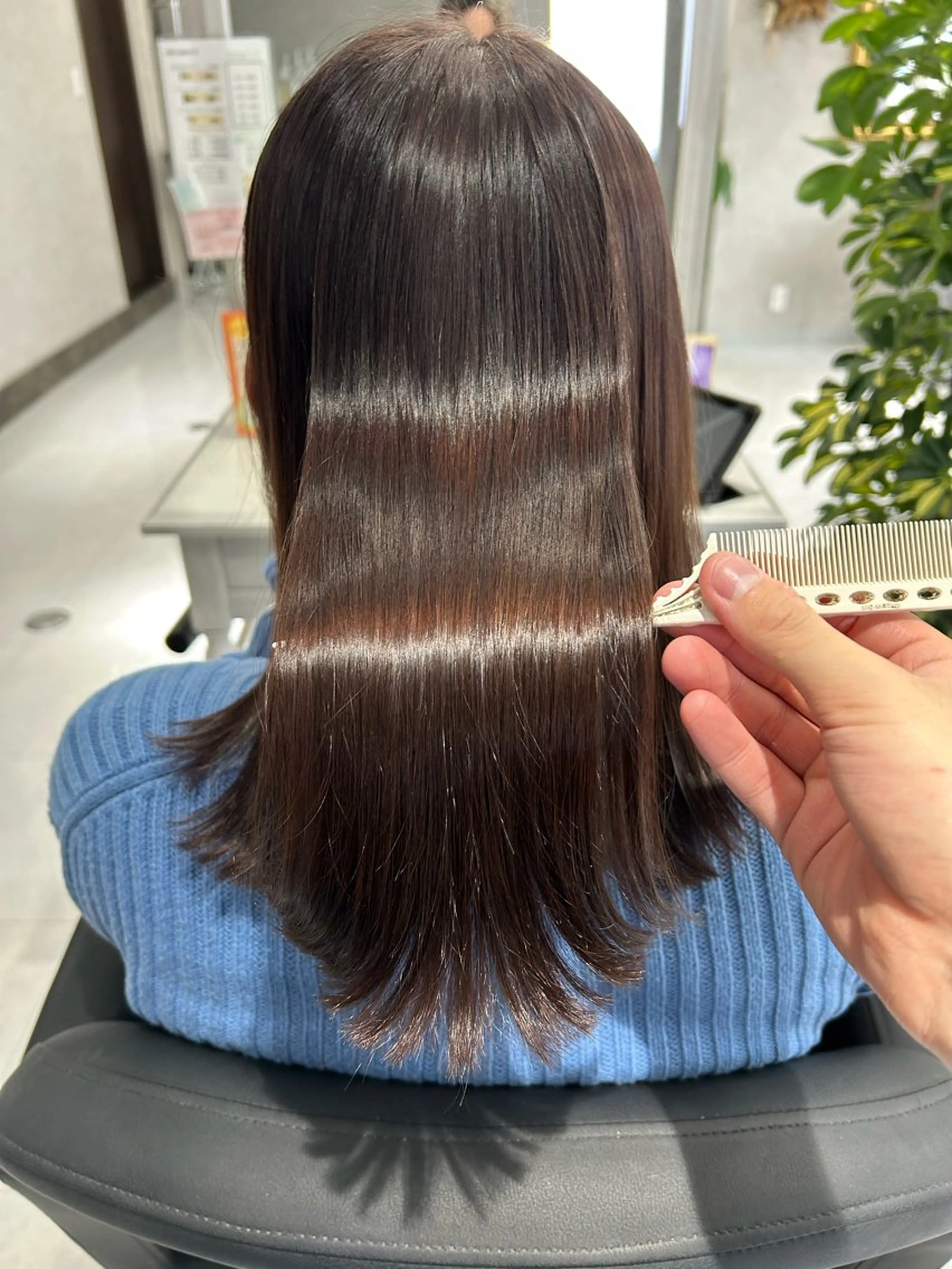 セミロング パーマ 髪質改善 ストレートパーマ カット 縮毛矯正 hair salon A 【エース】所属・🫧高鹿汰一髪質改善 /白髪ぼかし🫧のヘアスタイル