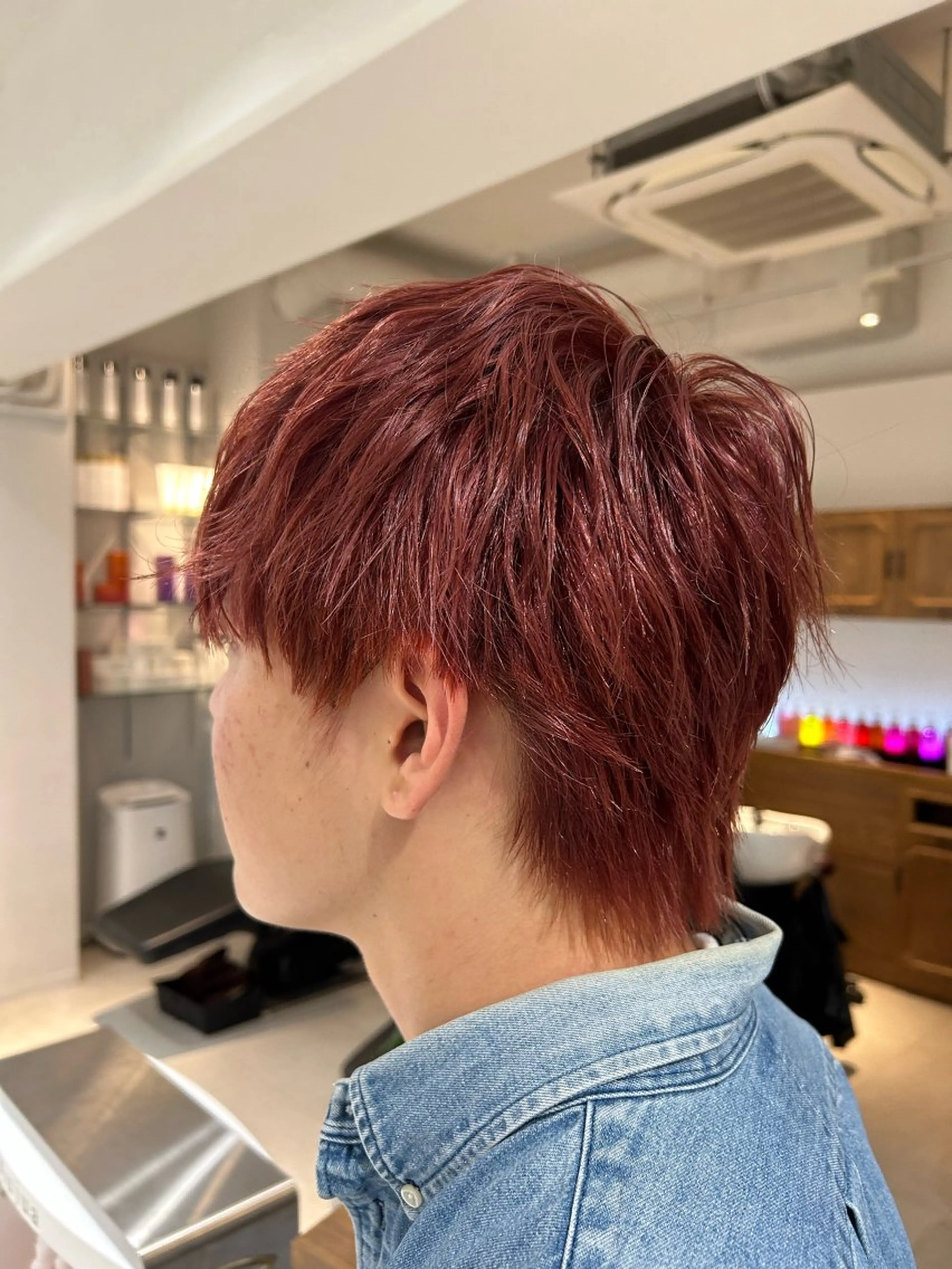 ショート カラー パーマ メンズ カット 山﨑 燦人のヘアスタイル