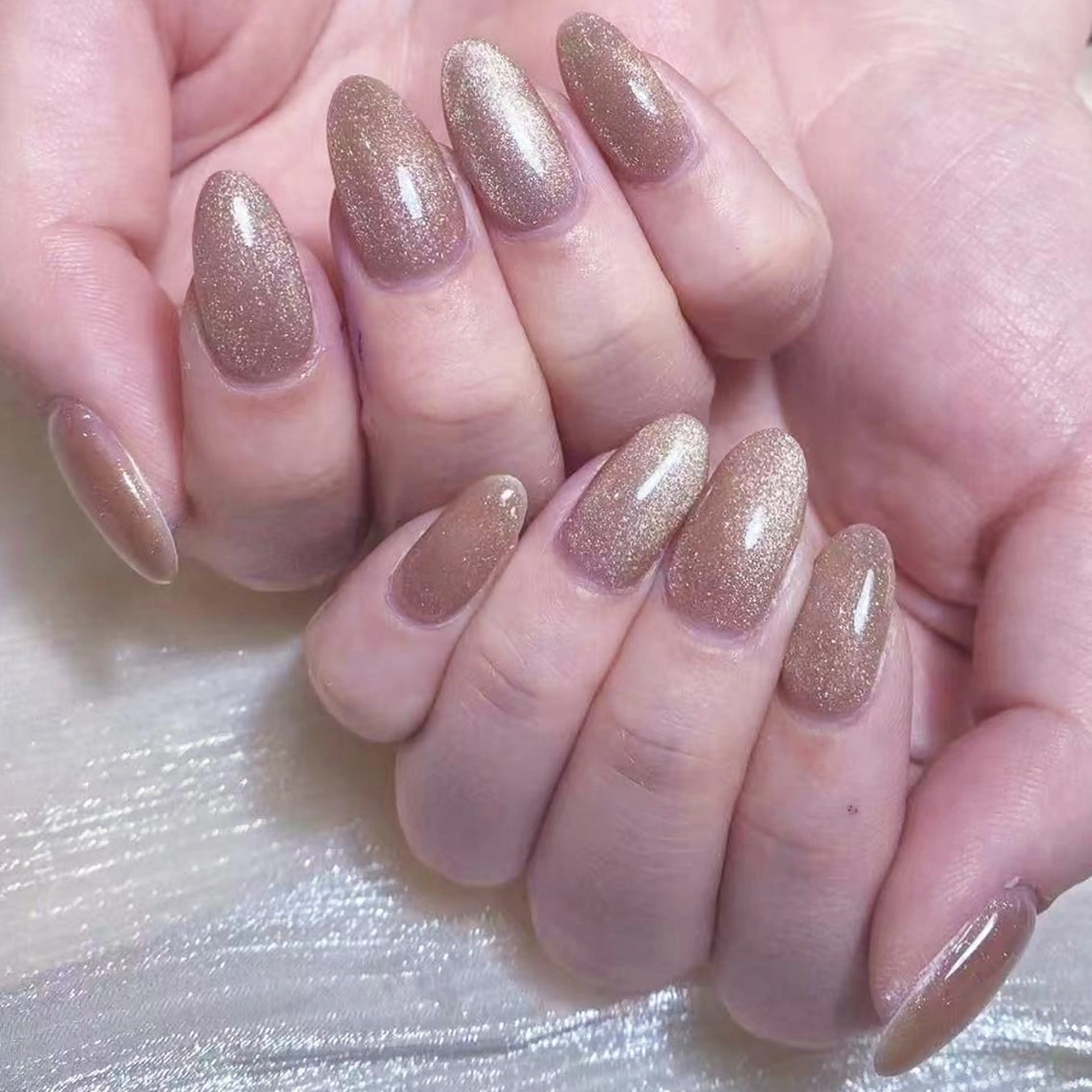 ネイル アートネイル オーロラネイル ガーリー キラキラネイル 韓国ネイル ハンドネイル DIAMOND Nail🍒のネイルデザイン