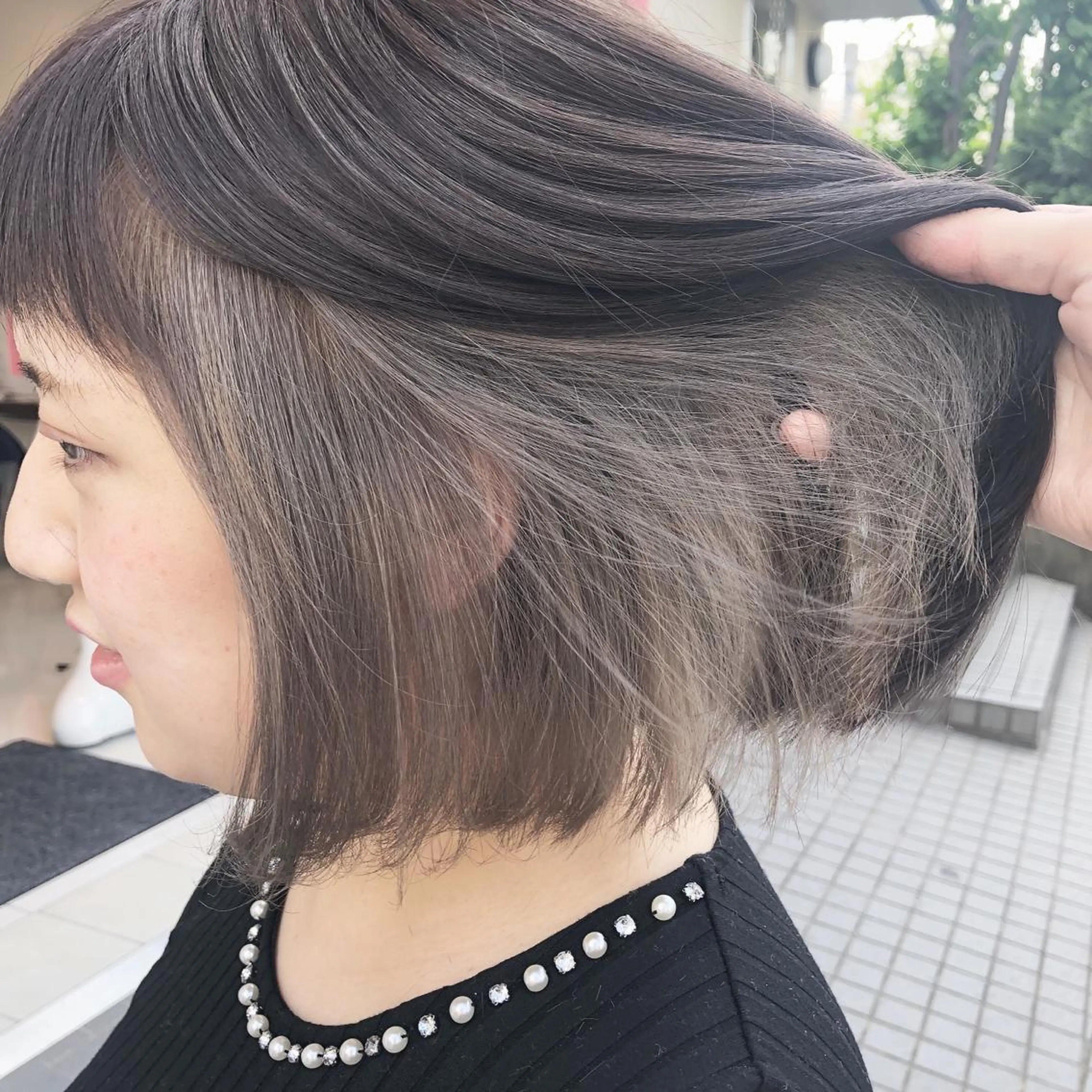 ミディアム アッシュ ヘアカラー sano sayakaのヘアスタイル