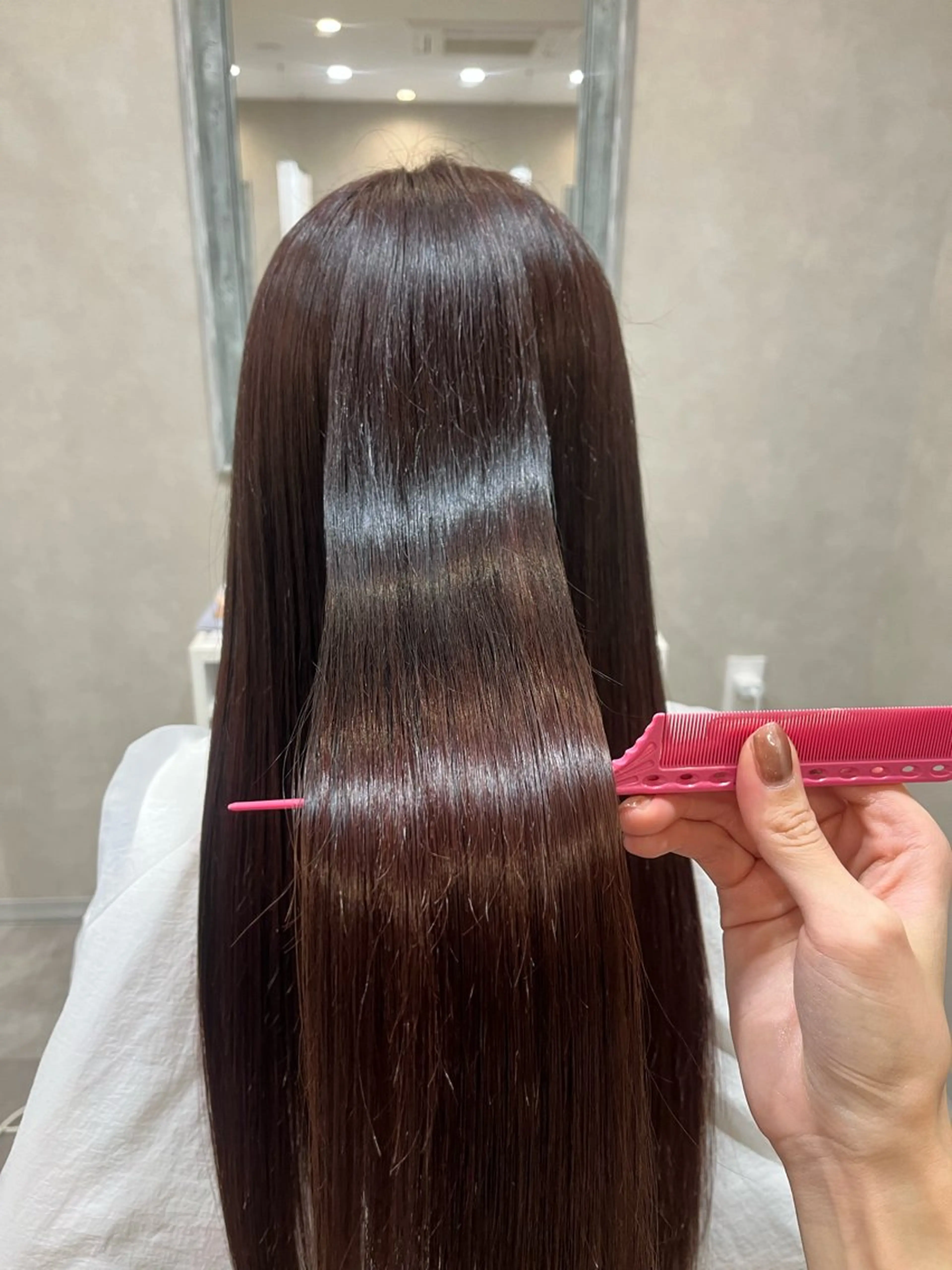 ロング 髪質改善 トリートメント 森 愛友のヘアスタイル