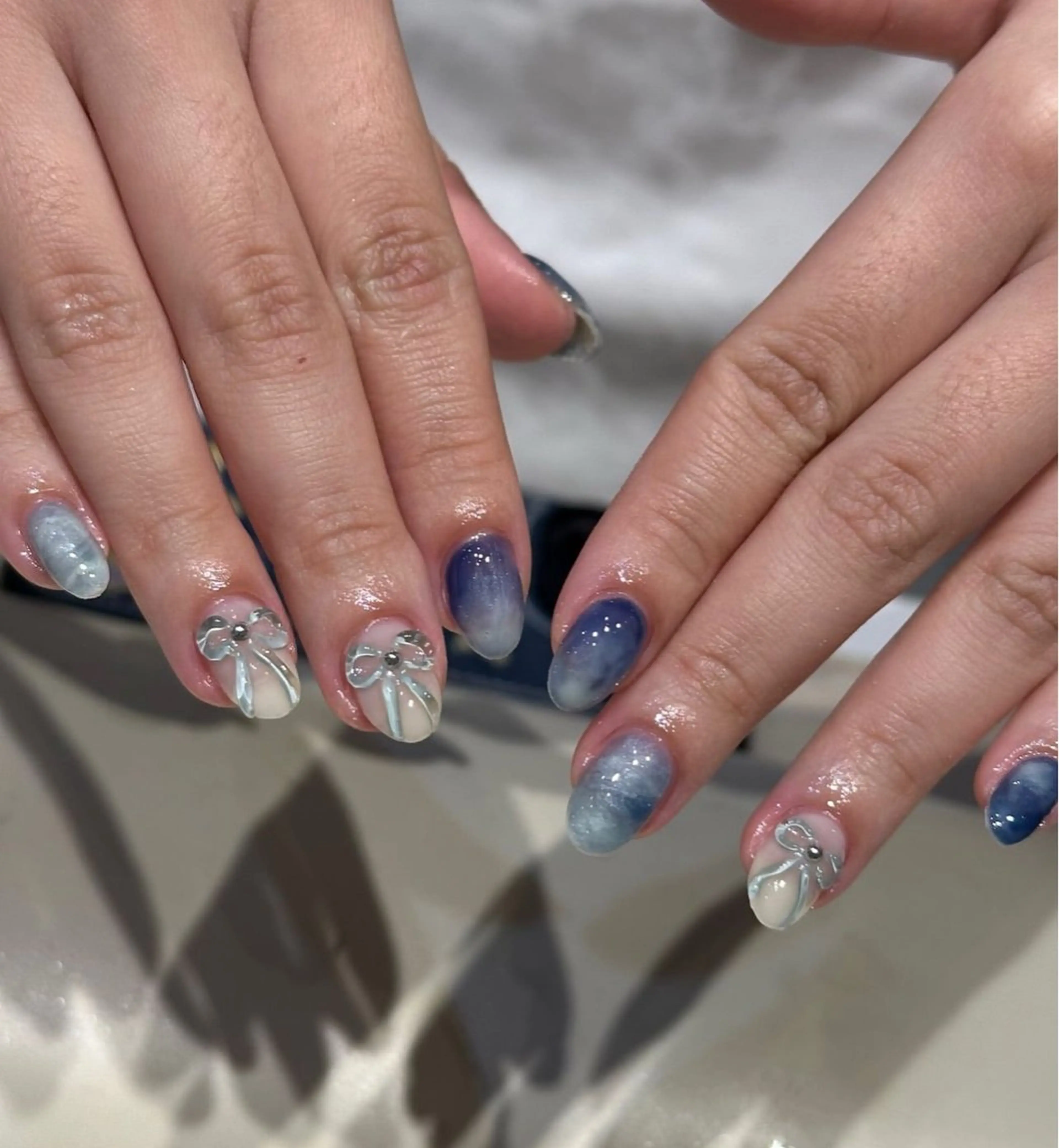 ネイル リボン ちりんネイル所属・chirin nailのネイルデザイン