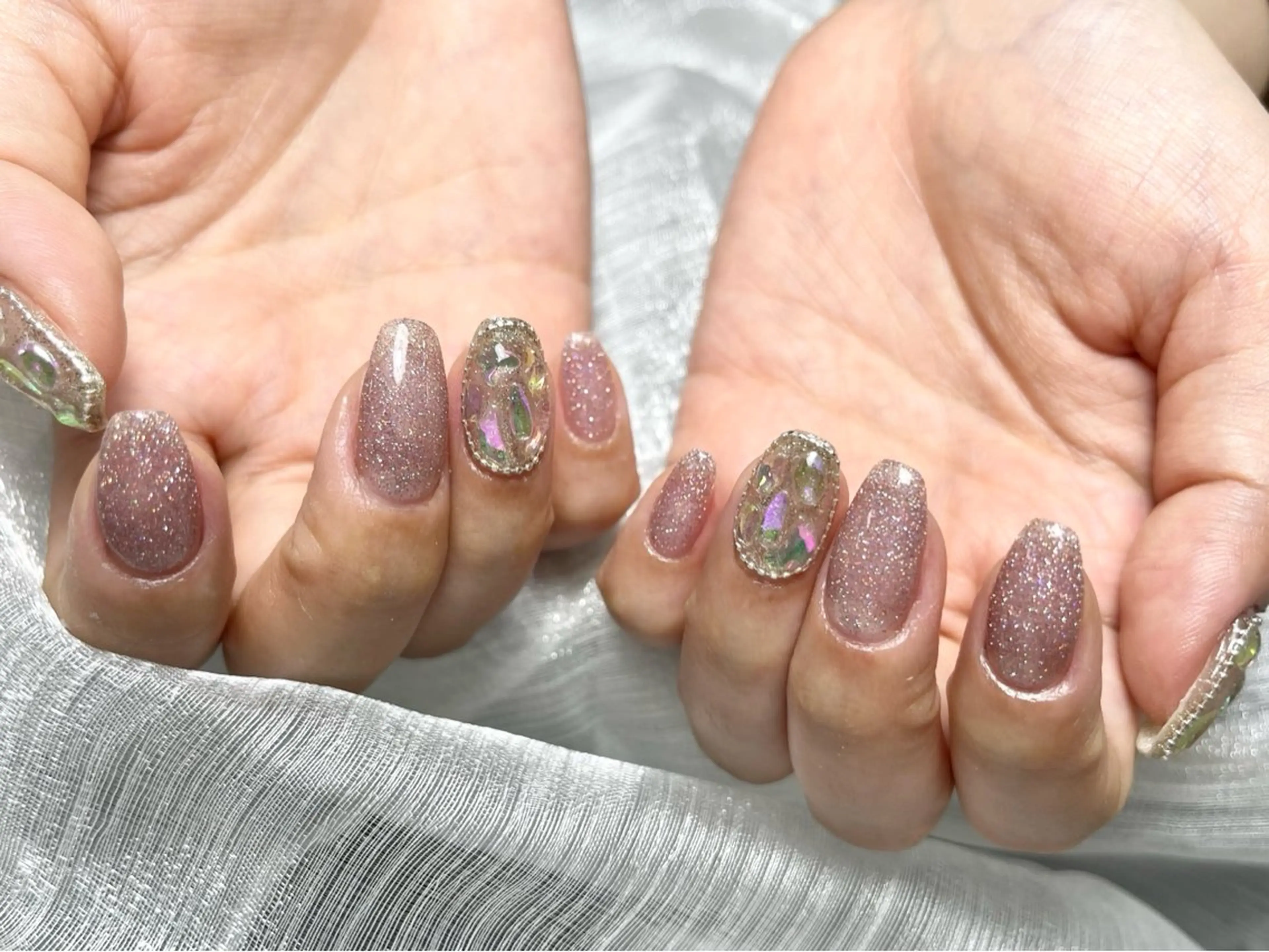 ネイル グラデーション ラメ(グリッター) ラメグラデーション ハンドネイル ハンドケア ⭐️Dreamy Nail⭐️のネイルデザイン