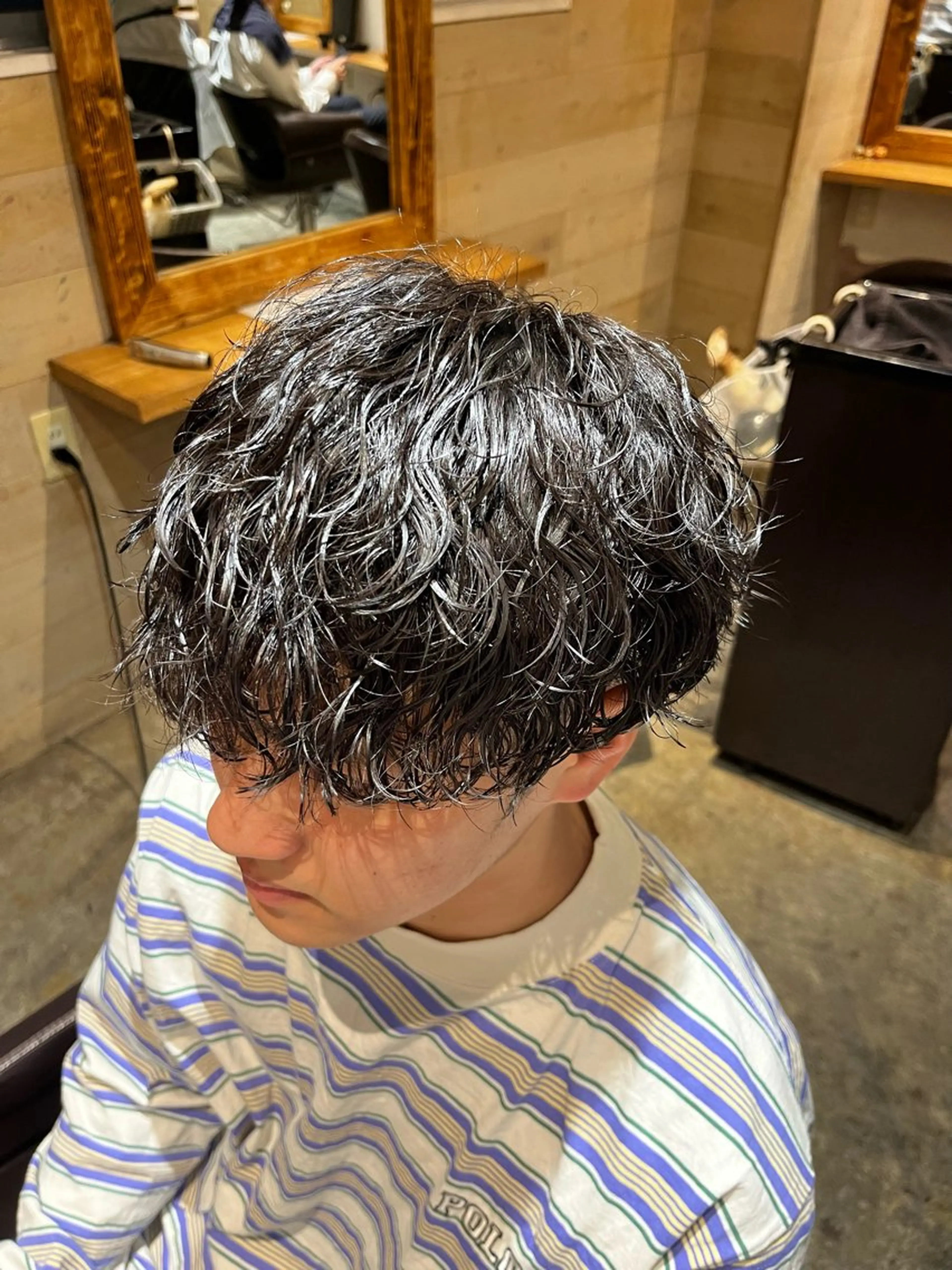 パーマ メンズ カット パーマ トリートメント ヘアセット 👑メンズパーマの 天才店長望月👑のヘアスタイル