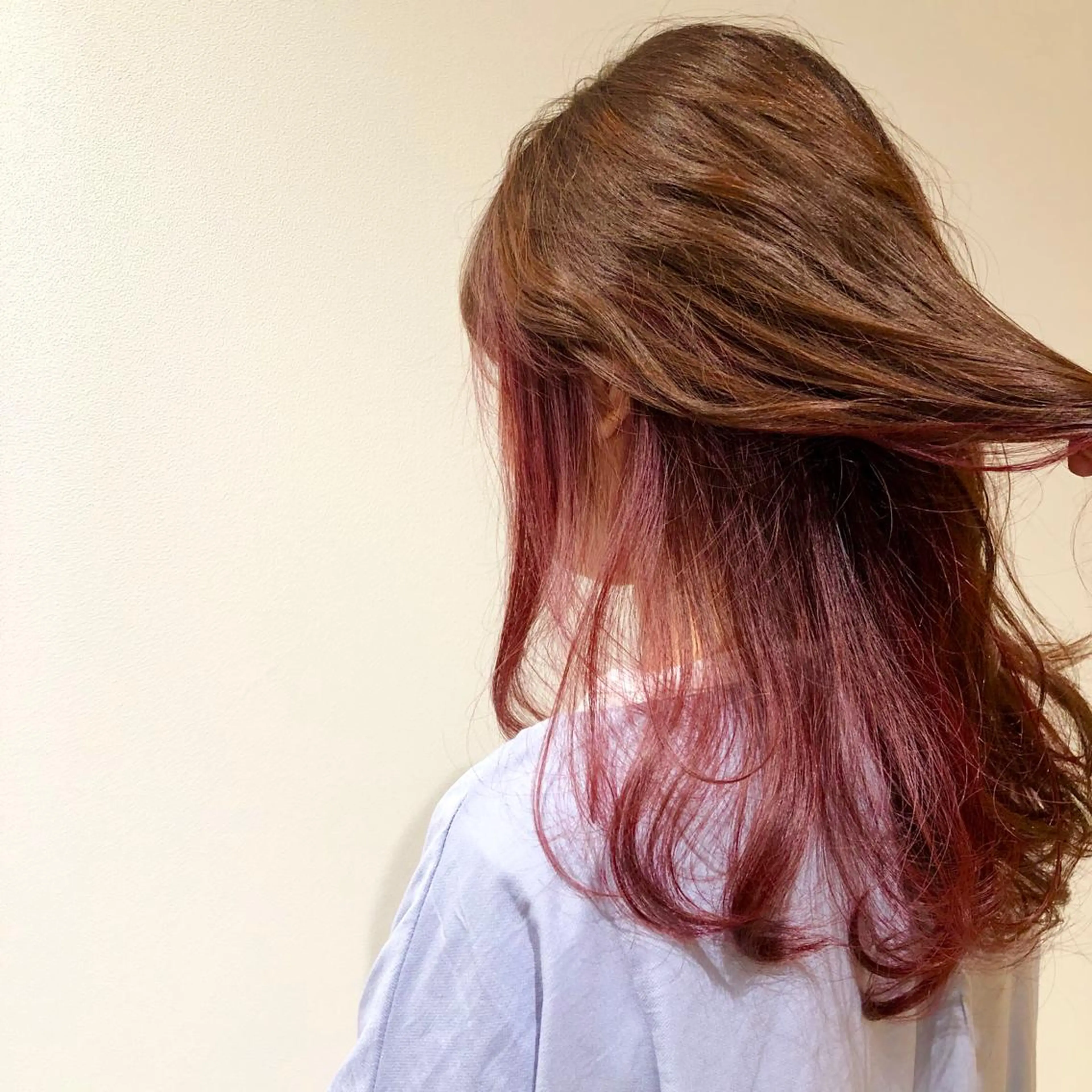 ロング カラー ブリーチ ブリーチなしカラー レッドカラー ヘアカラー トリートメント RUBEUS【ルベウス】所属・✨艶々カラー🎨 杉本賢人のヘアスタイル