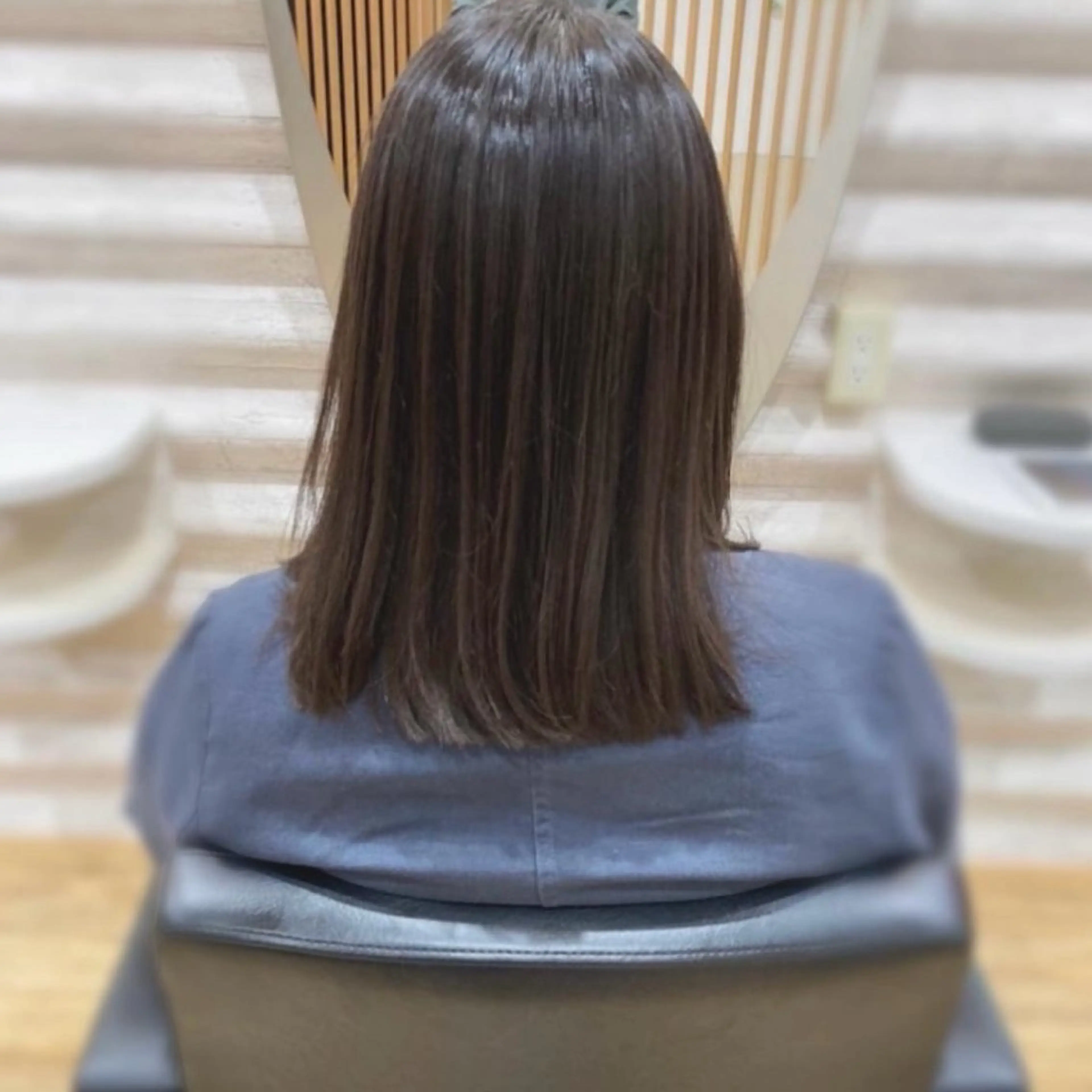 セミロング カラー 髪質改善 トリートメント カラーダメージが艶々 『ケア特化店』KONのヘアスタイル