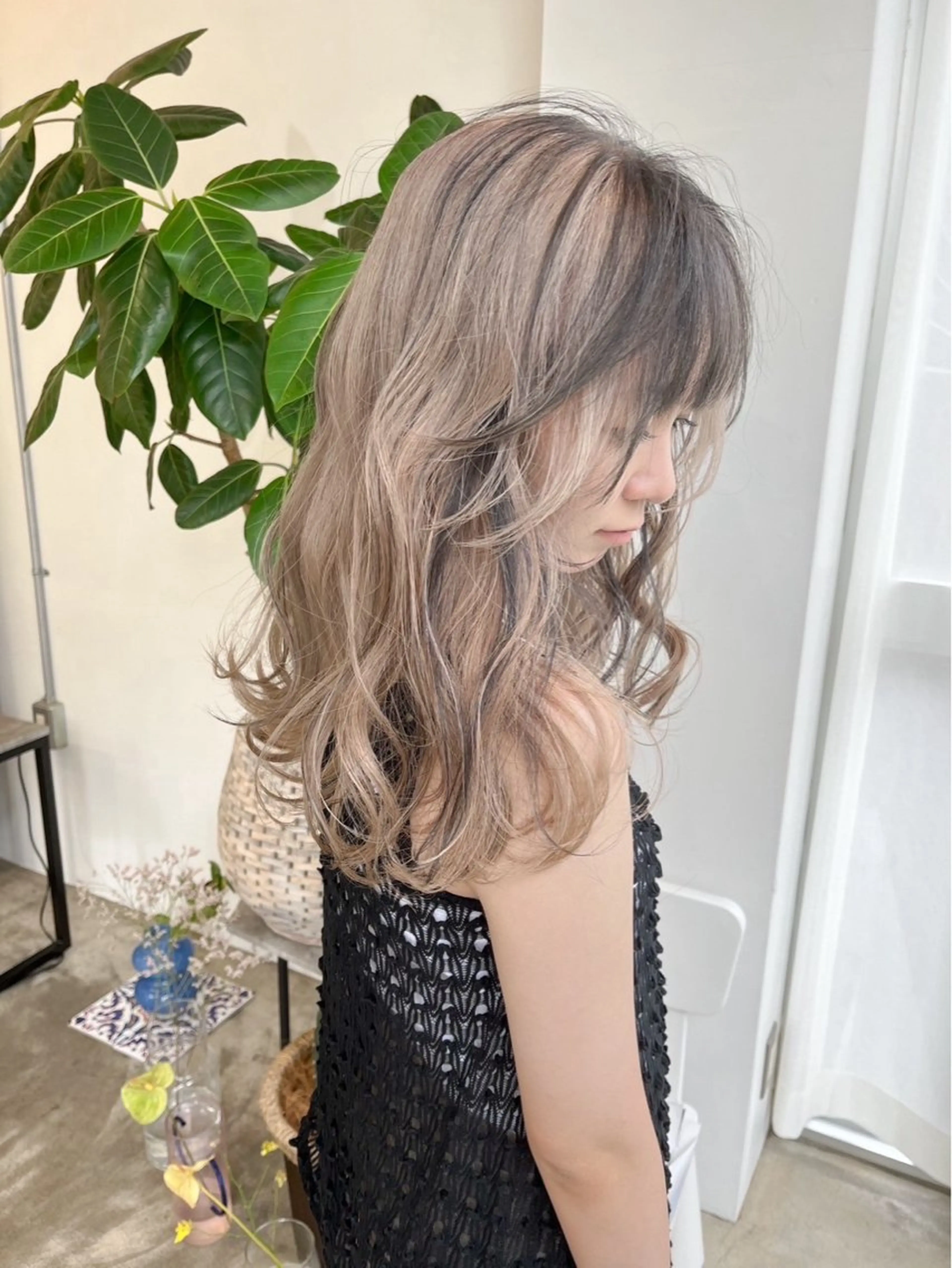 ロング カラー ヘアカラー ness ネスのヘアスタイル