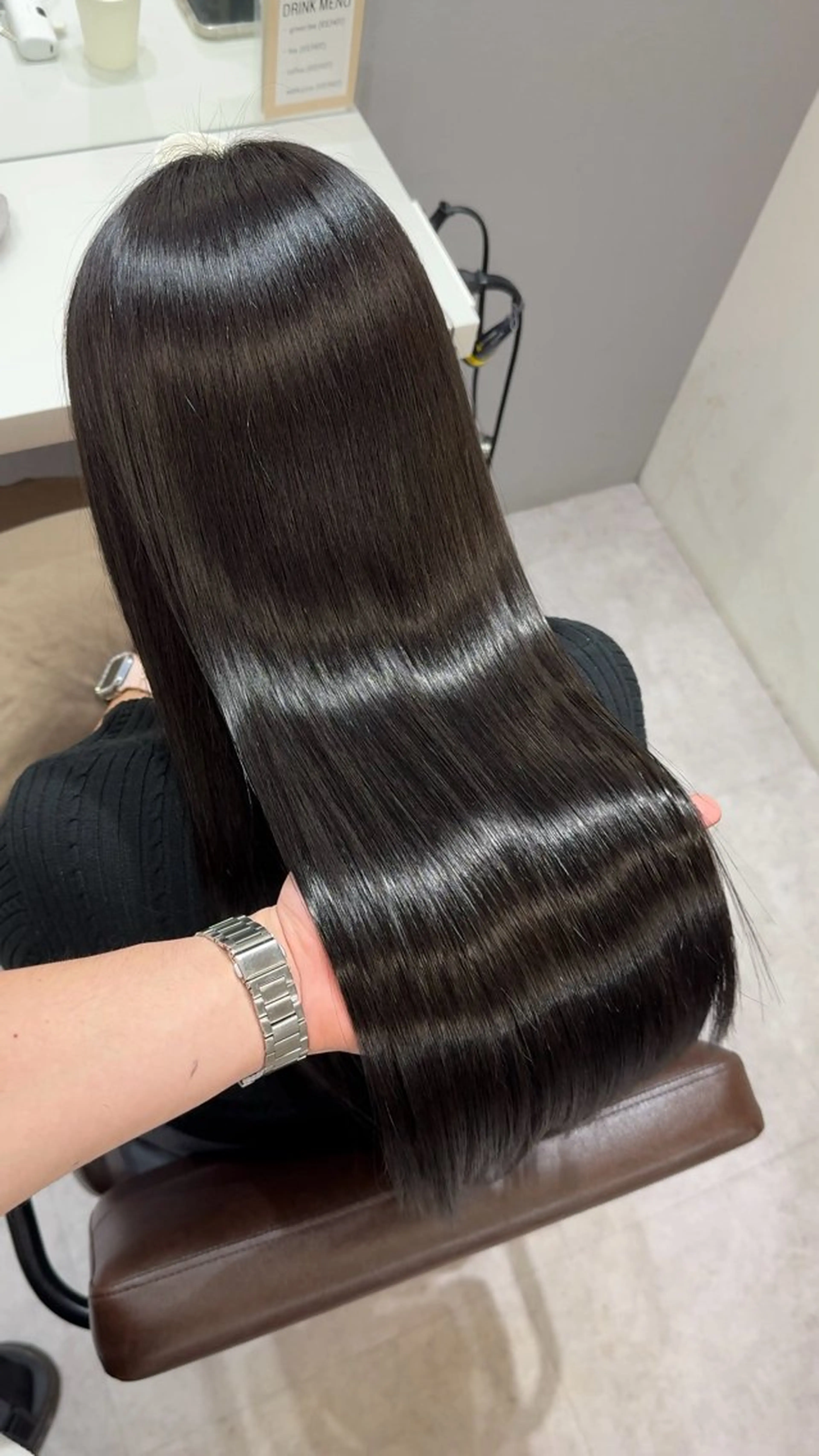 ロング 髪質改善 縮毛矯正 トリートメント 酸性ストレート カット ヘアカラー 縮毛矯正 トリートメント 髪質改善×縮毛矯正 Core梅田　片山のヘアスタイル