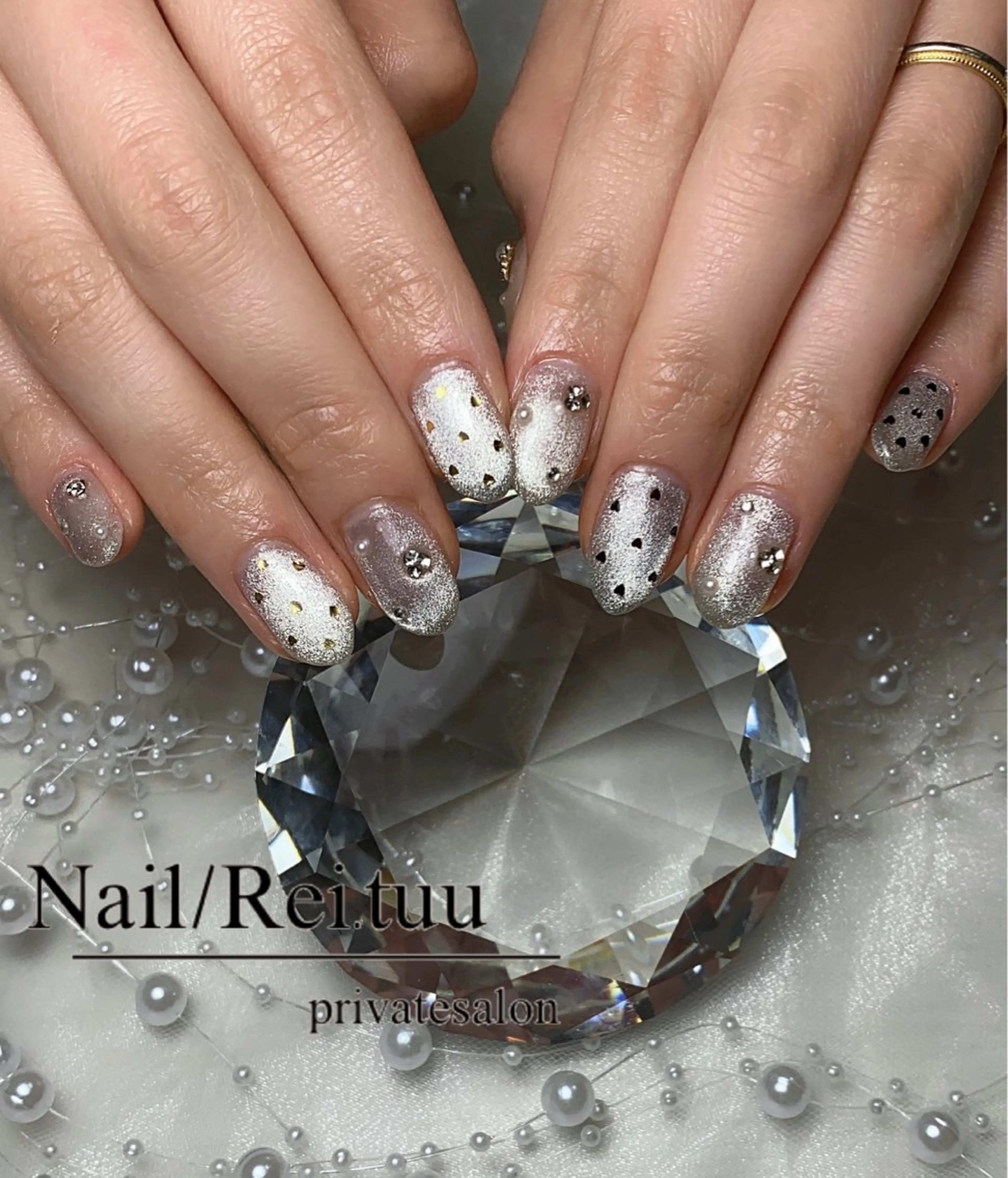 ネイル チークネイル フラッシュネイル フットネイル フレンチネイル ガラスフレンチ Nailsalon / Rei.tuuのネイルデザイン