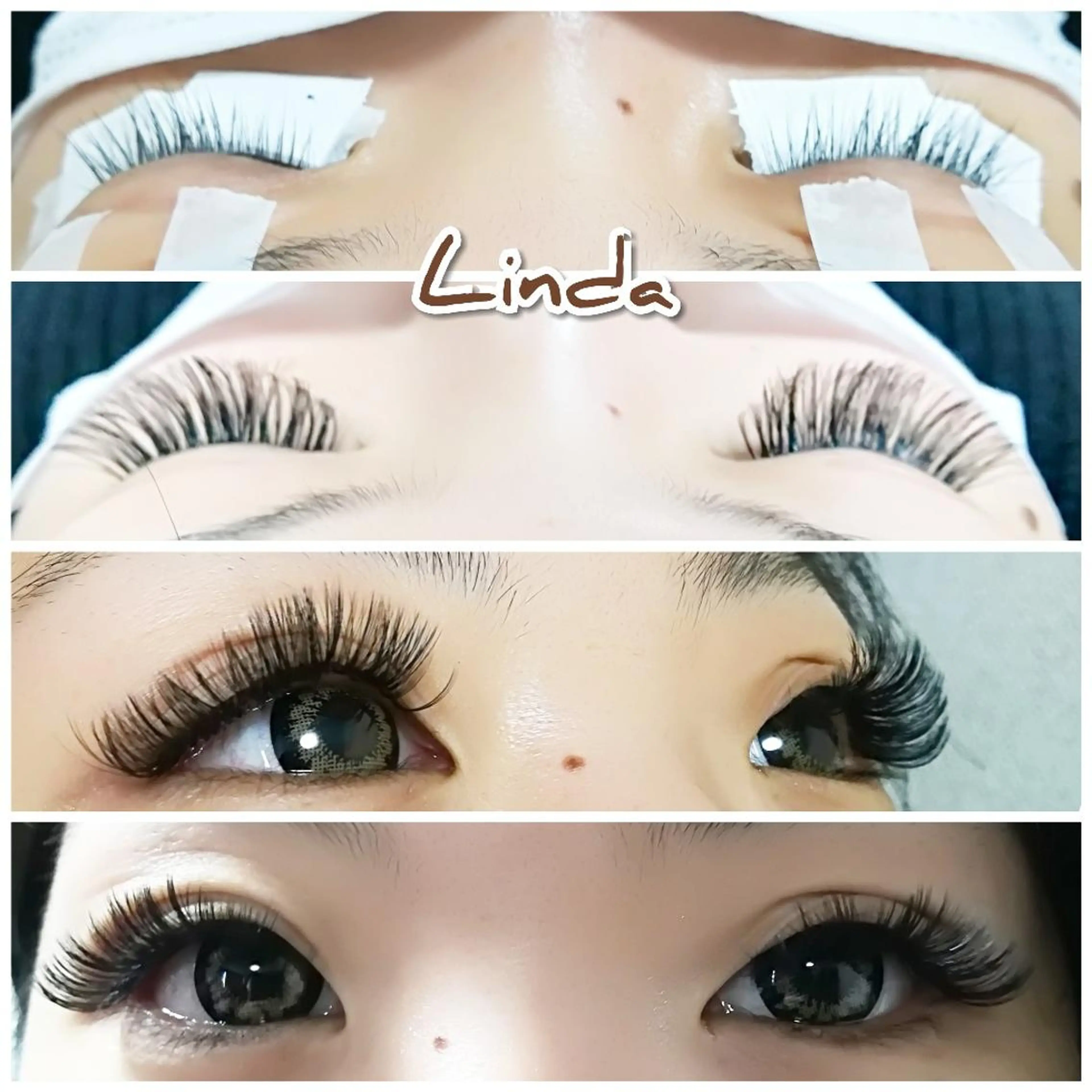 マツエク・マツパ 付け放題 ボリュームラッシュ linda lashesのマツエク・マツパデザイン