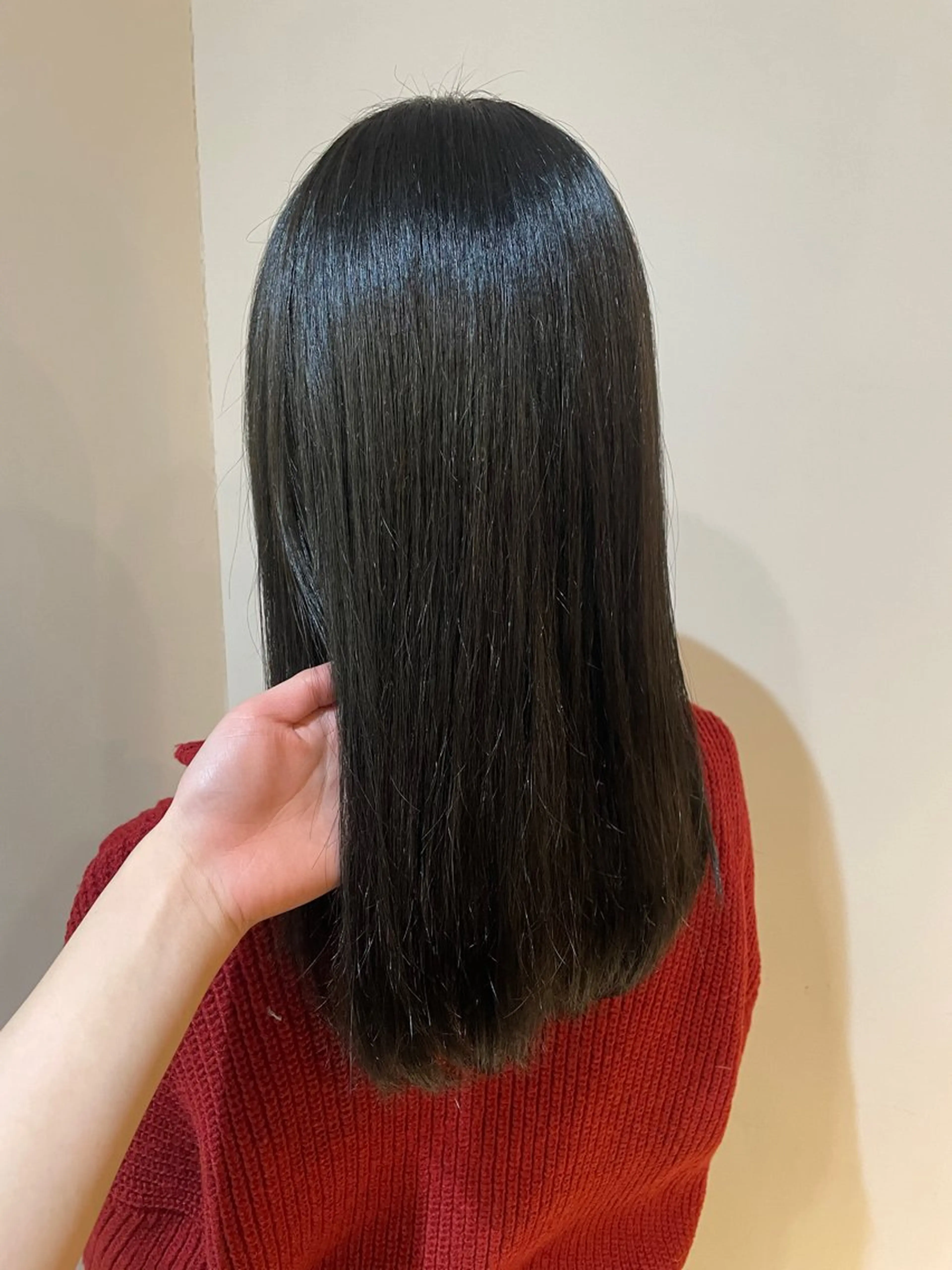 ロング カラー 黒髪 ブルーカラー ブルーブラック 透明感カラー ブリーチ募集中/ りののヘアスタイル