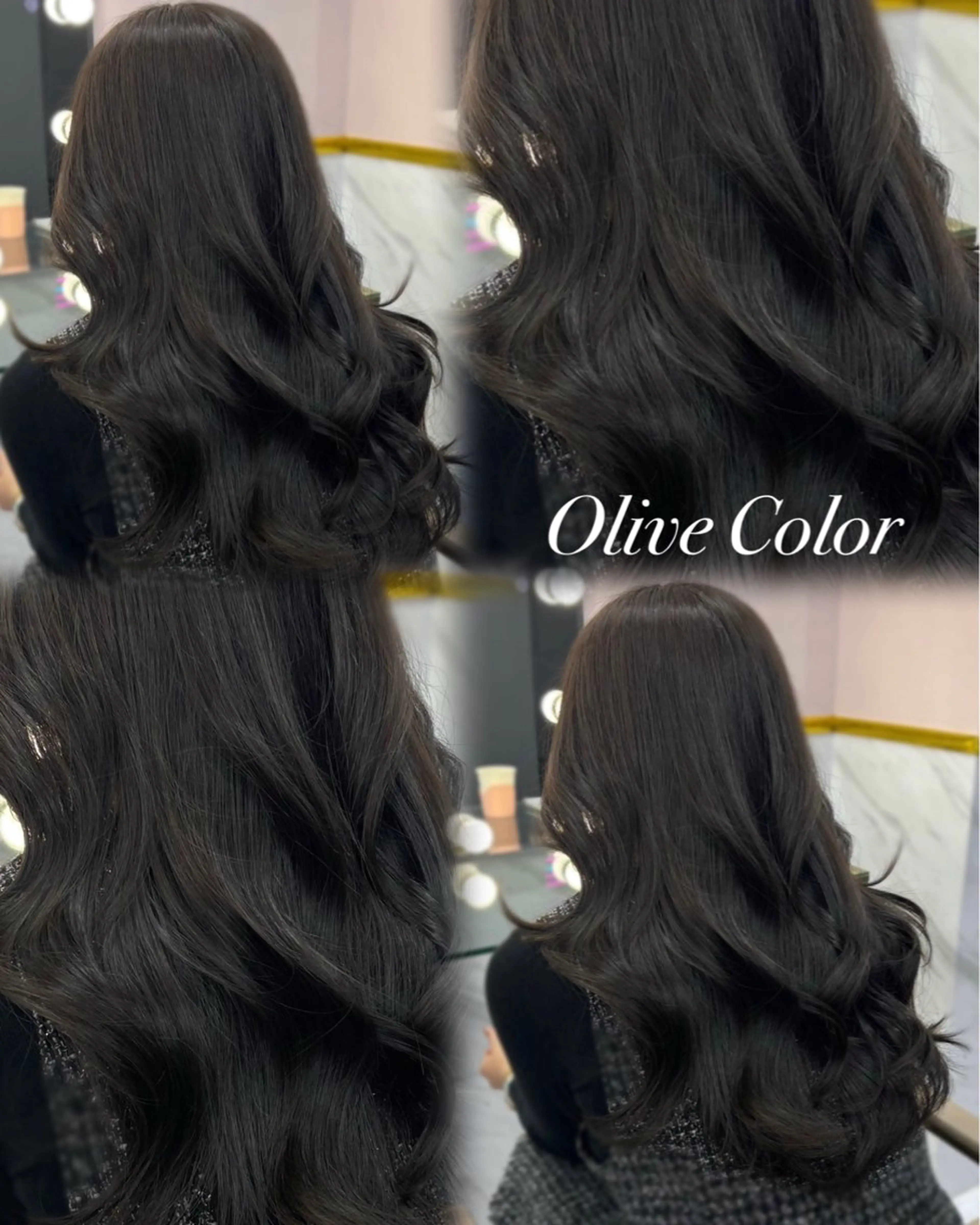 ロング カラー 透明感カラー オリーブカラー カット ヘアカラー トリートメント 岡山 愛のヘアスタイル