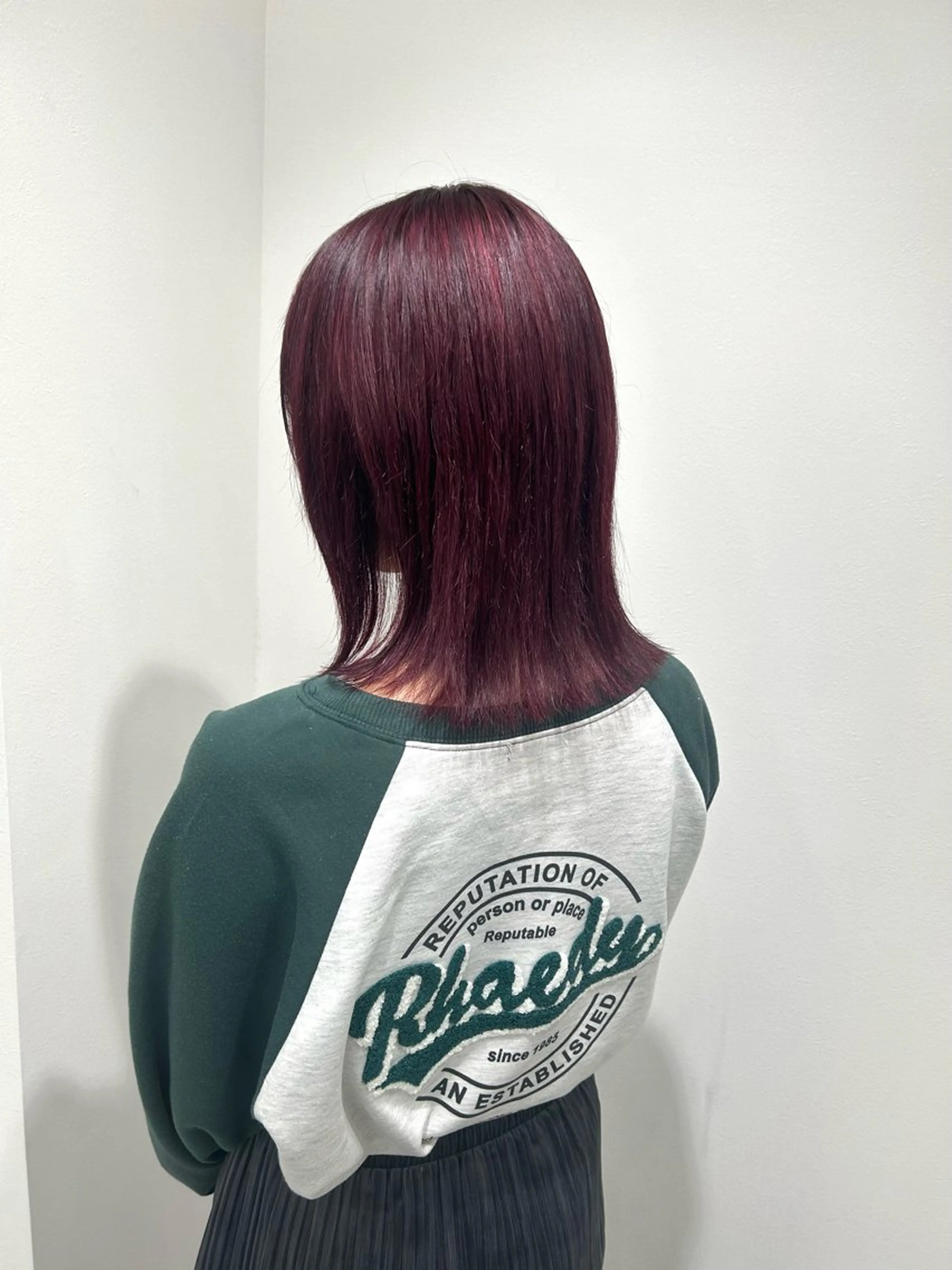 ミディアム カラー カット ヘアカラー トリートメント レイヤーカット韓国 暖色⭐︎KANAKOのヘアスタイル