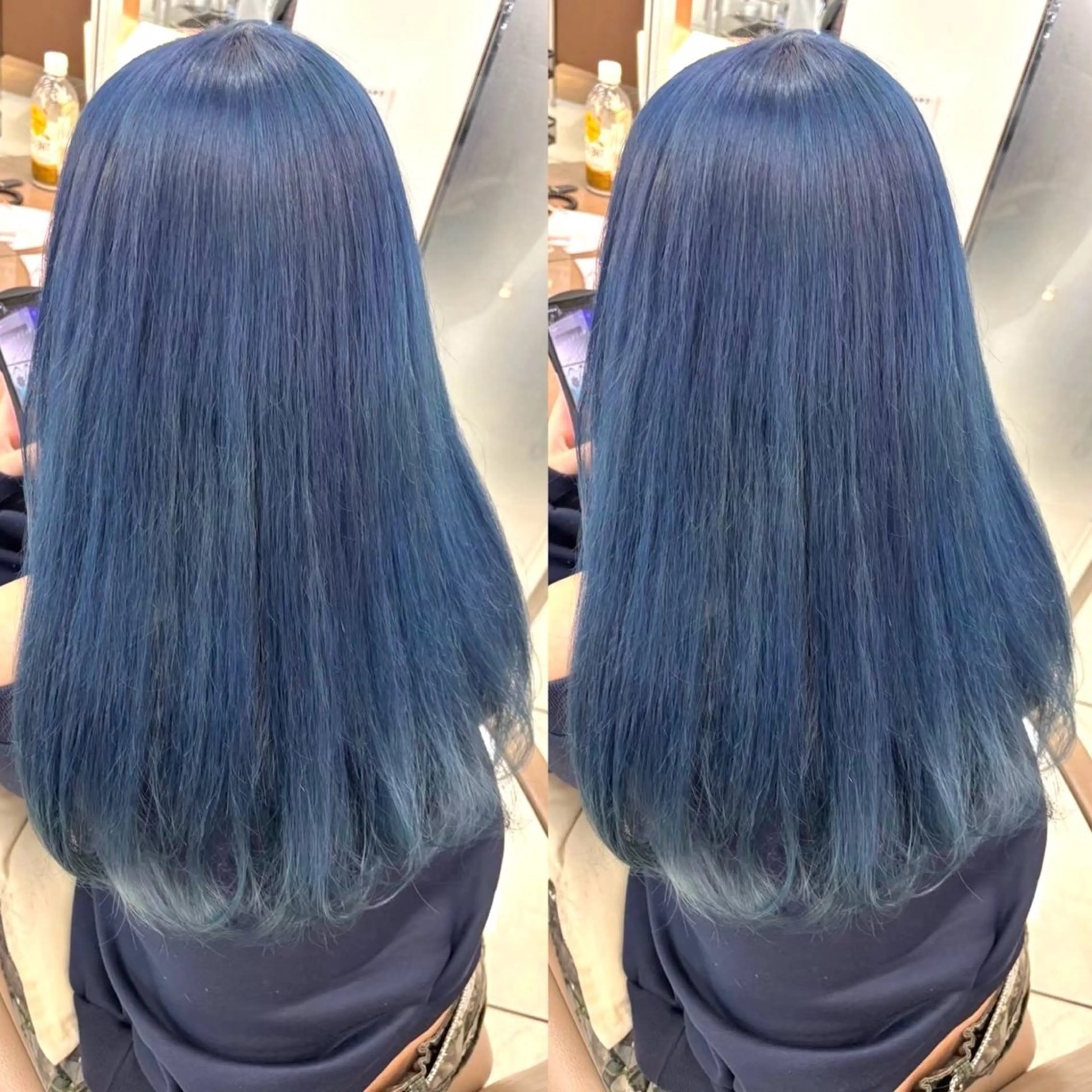 カラー ブリーチ ブルーカラー 透明感カラー ヘアカラー ヘアメ🎀エクステ 🪽横浜/しほ🧸のヘアスタイル
