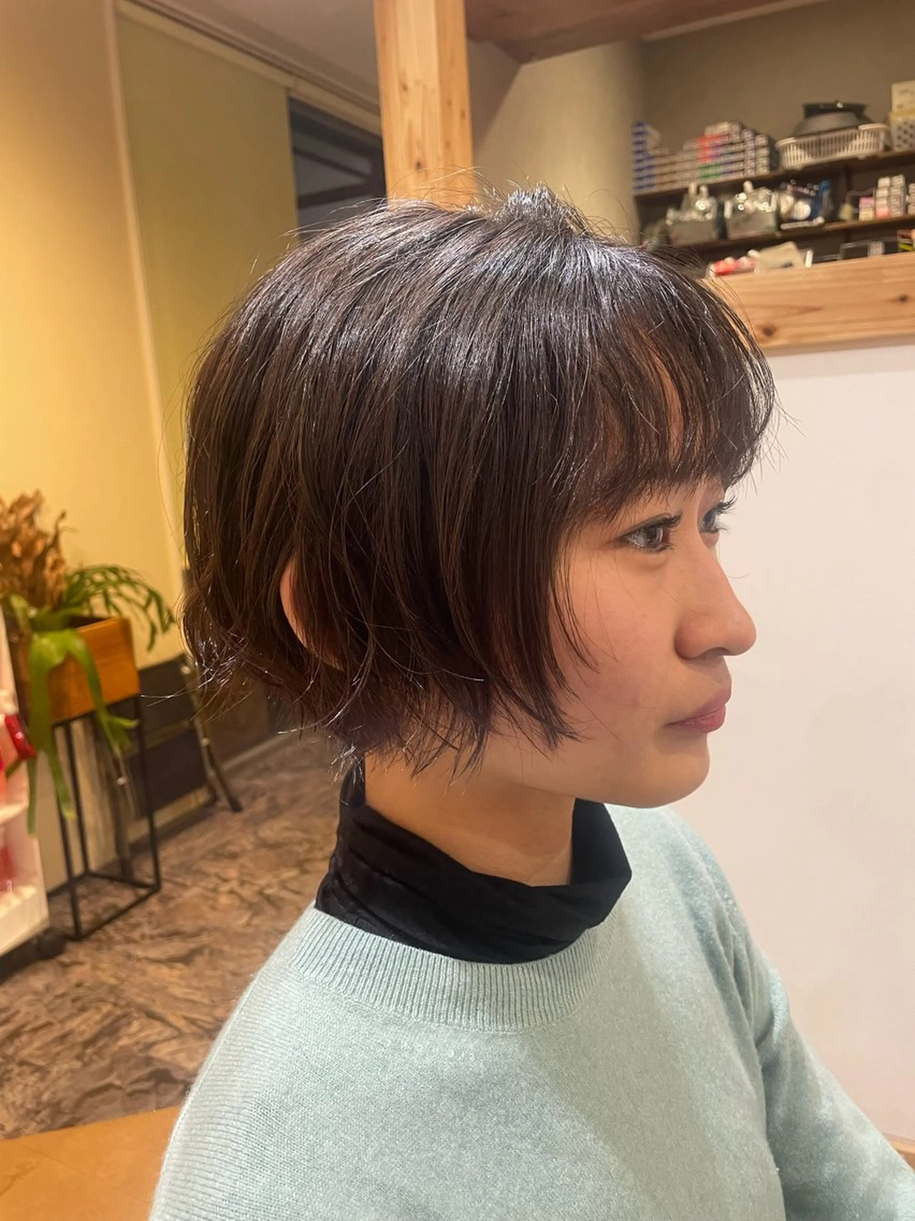 ショート ショートヘア カット パーマ 山口里莉 /ブリーチカラーのヘアスタイル