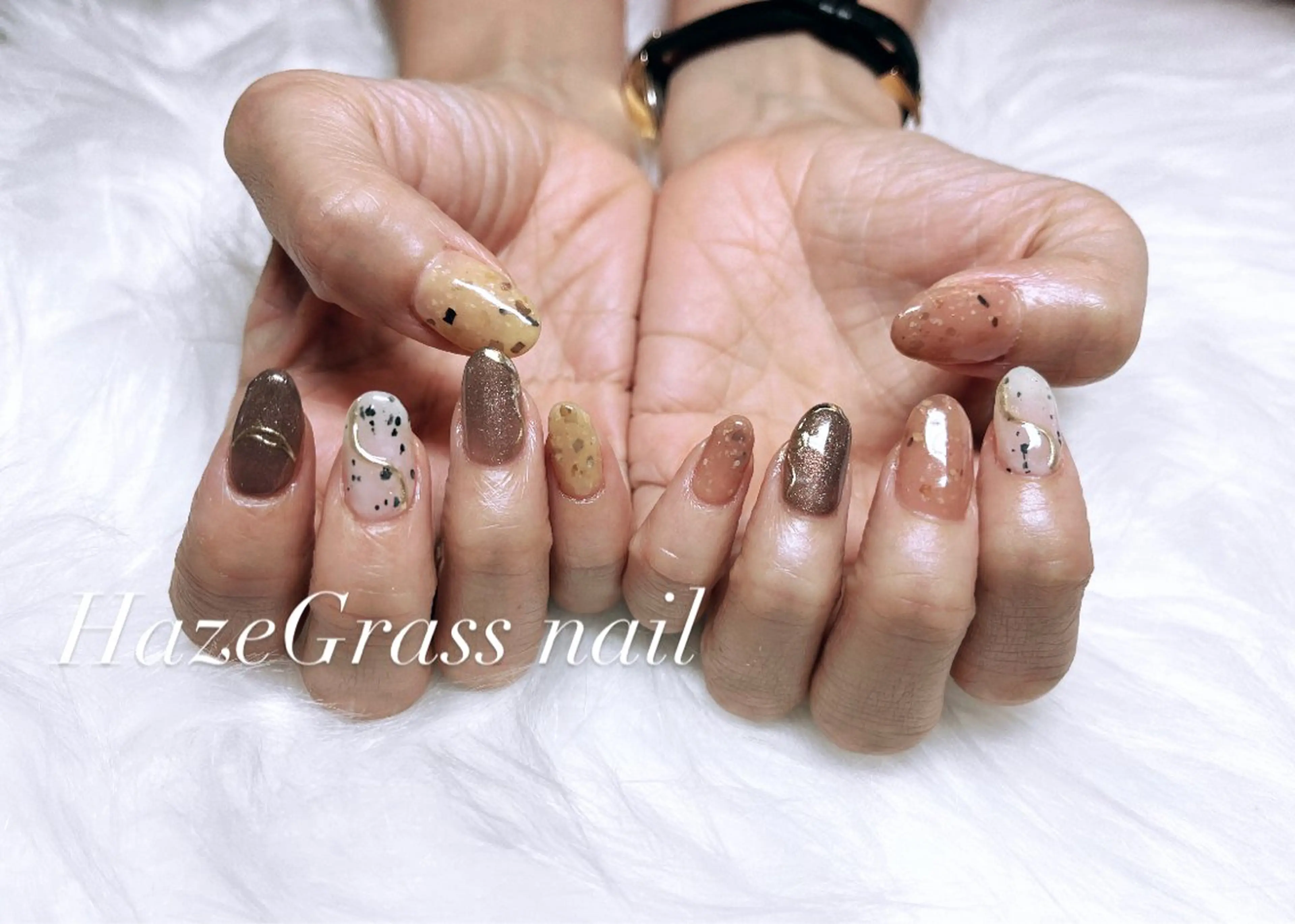 ミディアム HazeGrass NAILのネイルデザイン