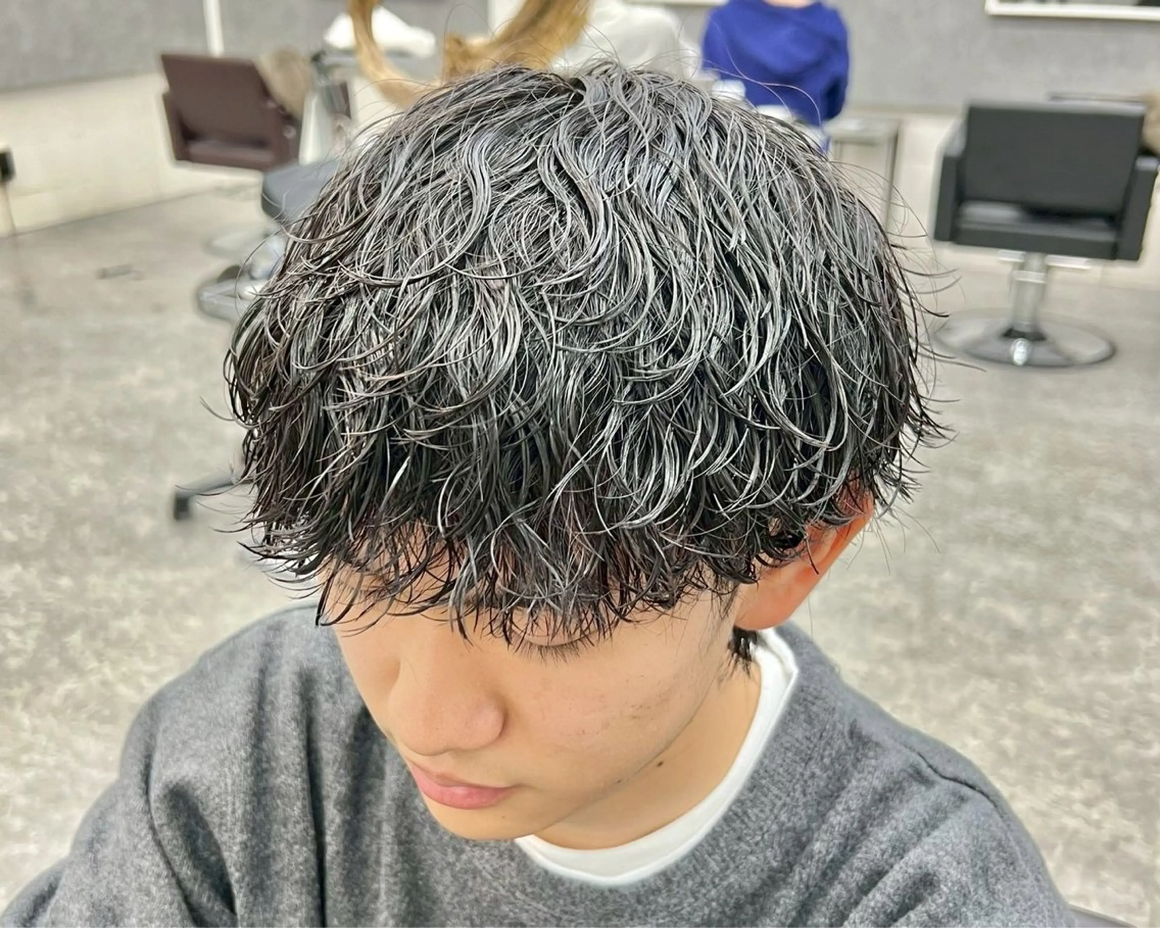 パーマ メンズ メンズパーマ 波巻きパーマ 小川 康生のヘアスタイル