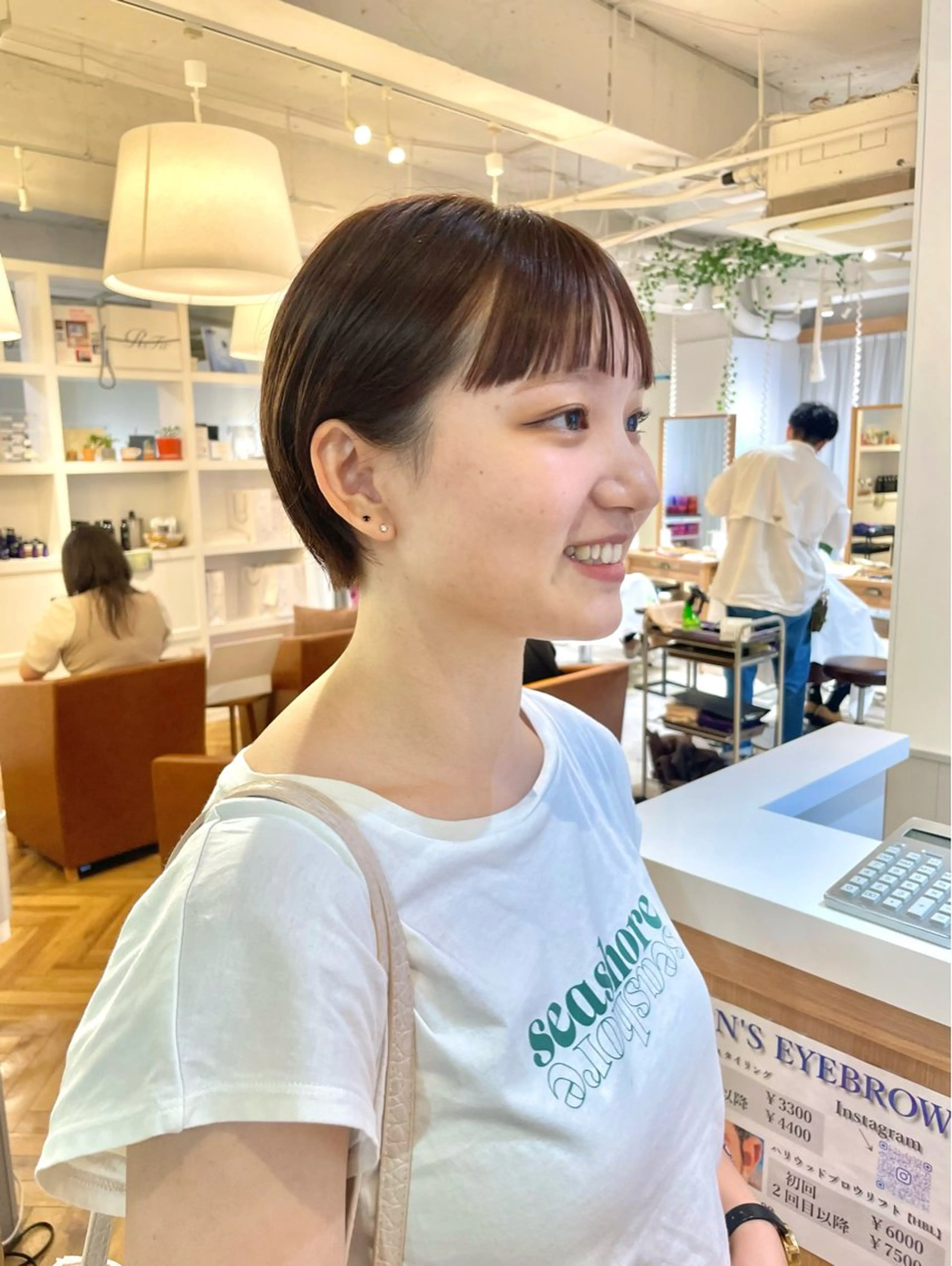 ショート カラー カット ヘアカラー トリートメント salowin梅田茶屋町north所属・くがれいじ 梅田/ショート/ボブのヘアスタイル