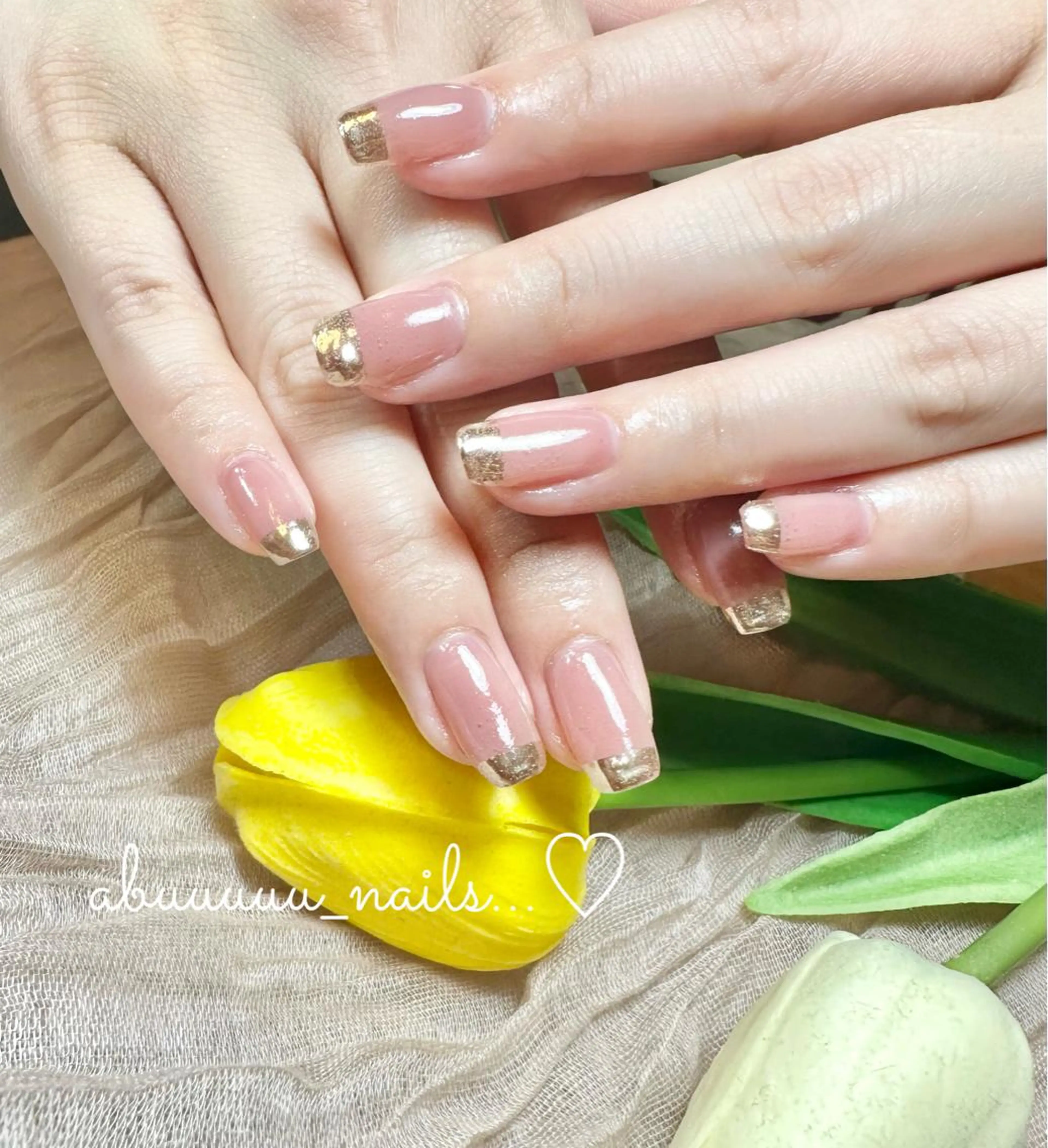 ネイル ミラーネイル 持ち込み オフィスネイル ハンドネイル abuuuuu nailsのネイルデザイン