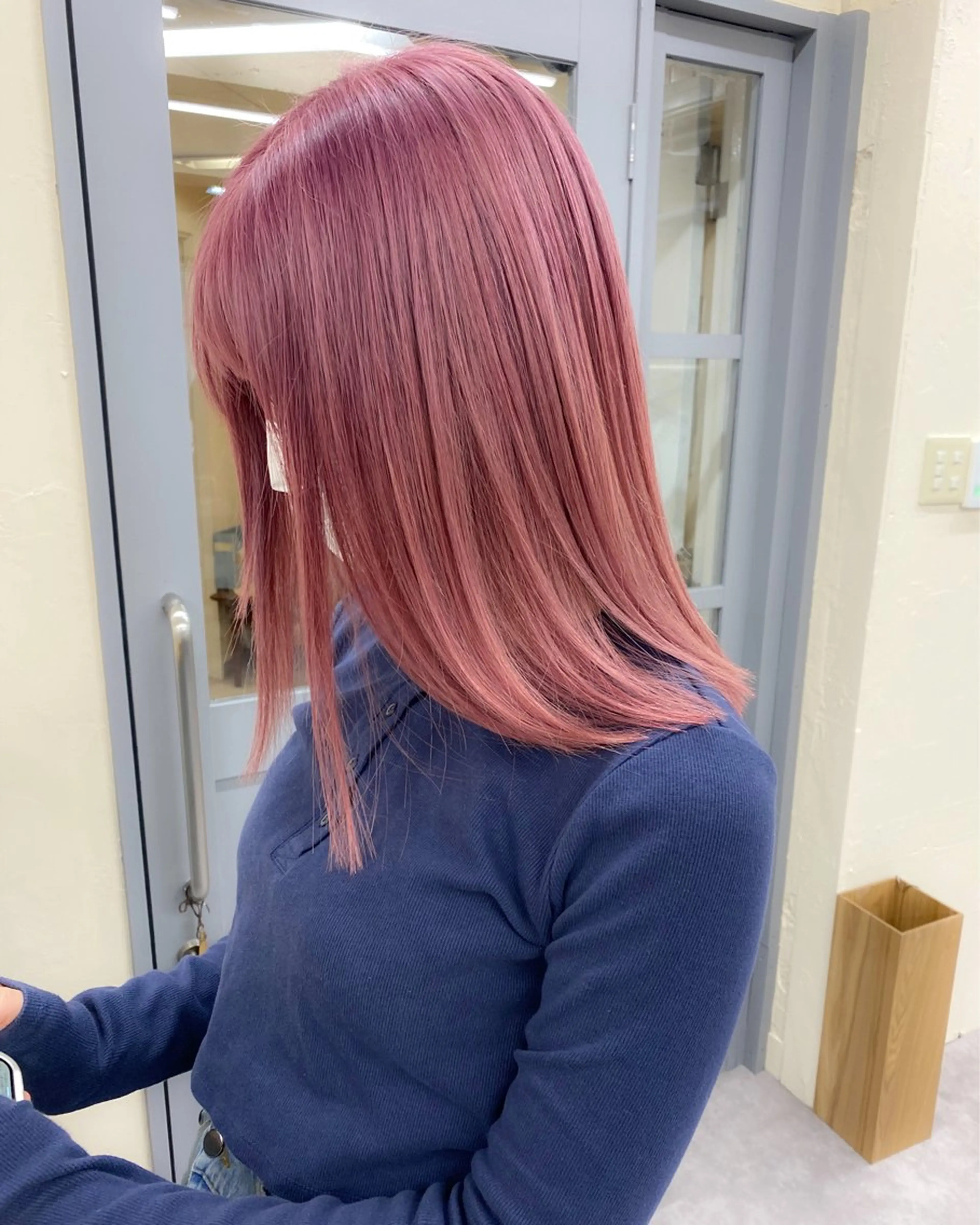 ミディアム カラー ピンクカラー カット ヘアカラー レイヤー暖色カラー 池袋Yamamotoのヘアスタイル