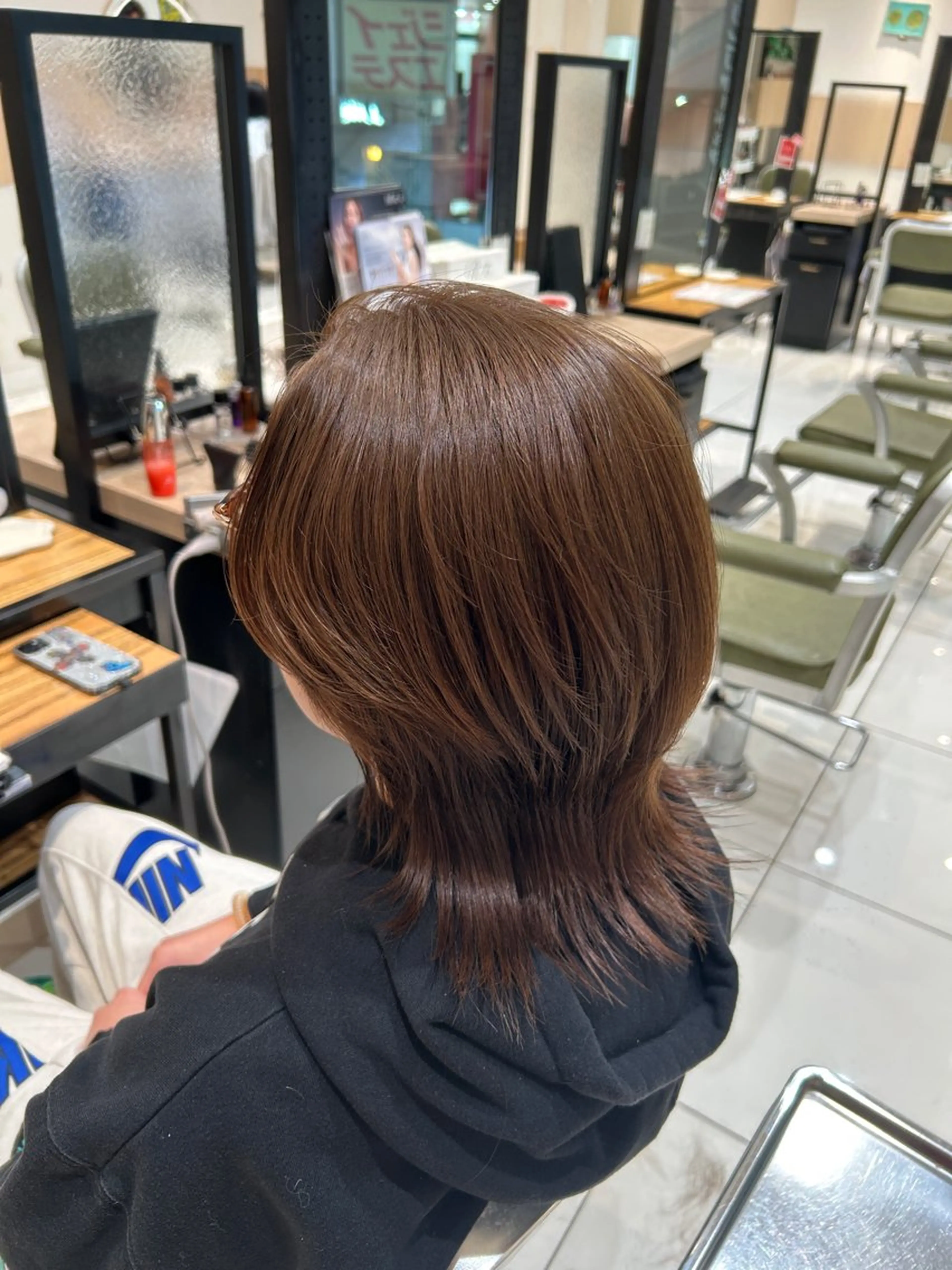 ミディアム カット ヘアカラー トリートメント ダブルカラー /透明感カラーRioのヘアスタイル