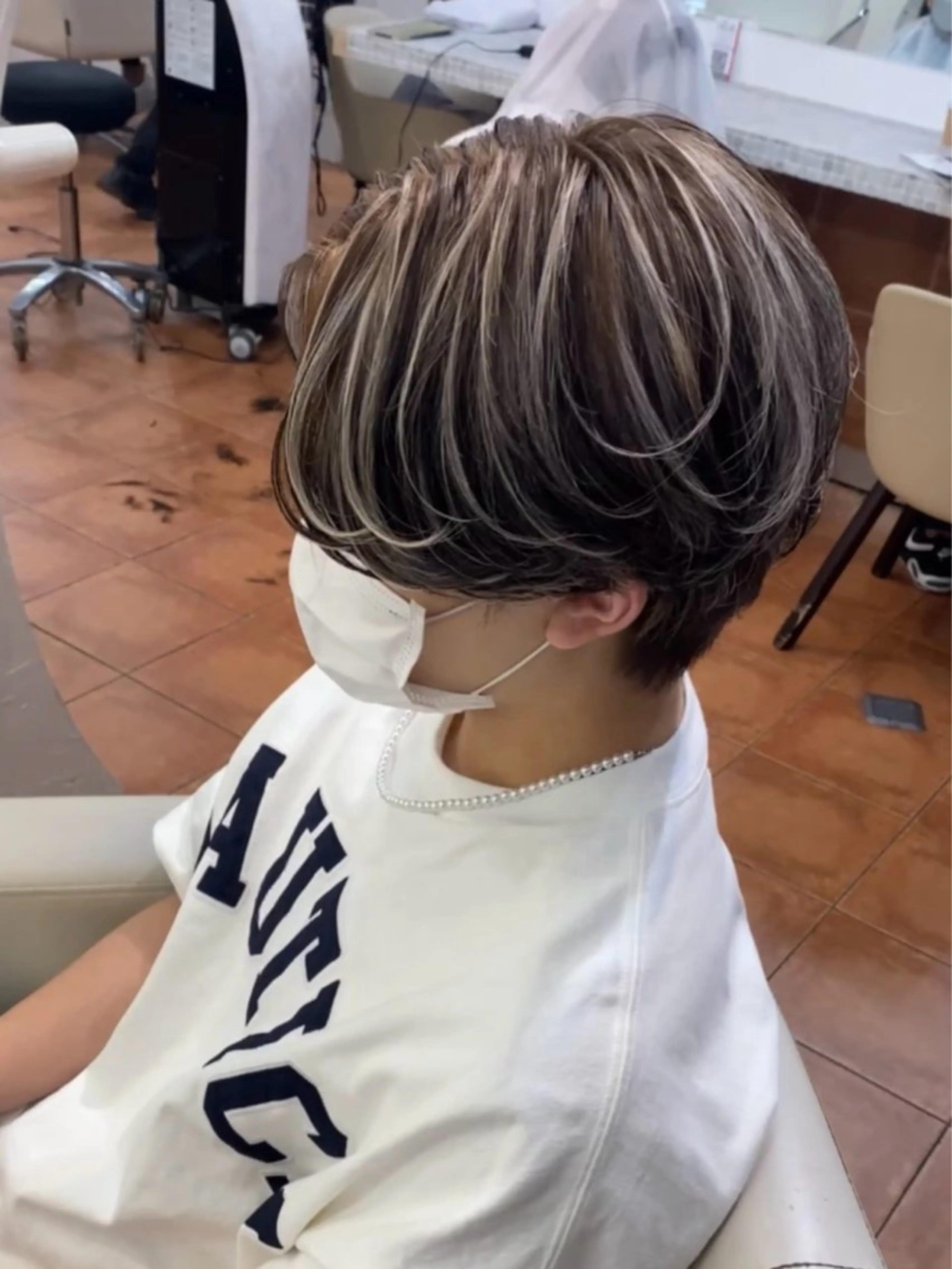 カラー メンズ 𝐚𝐨𝐢 メンズ ‪‪/メッシュのヘアスタイル