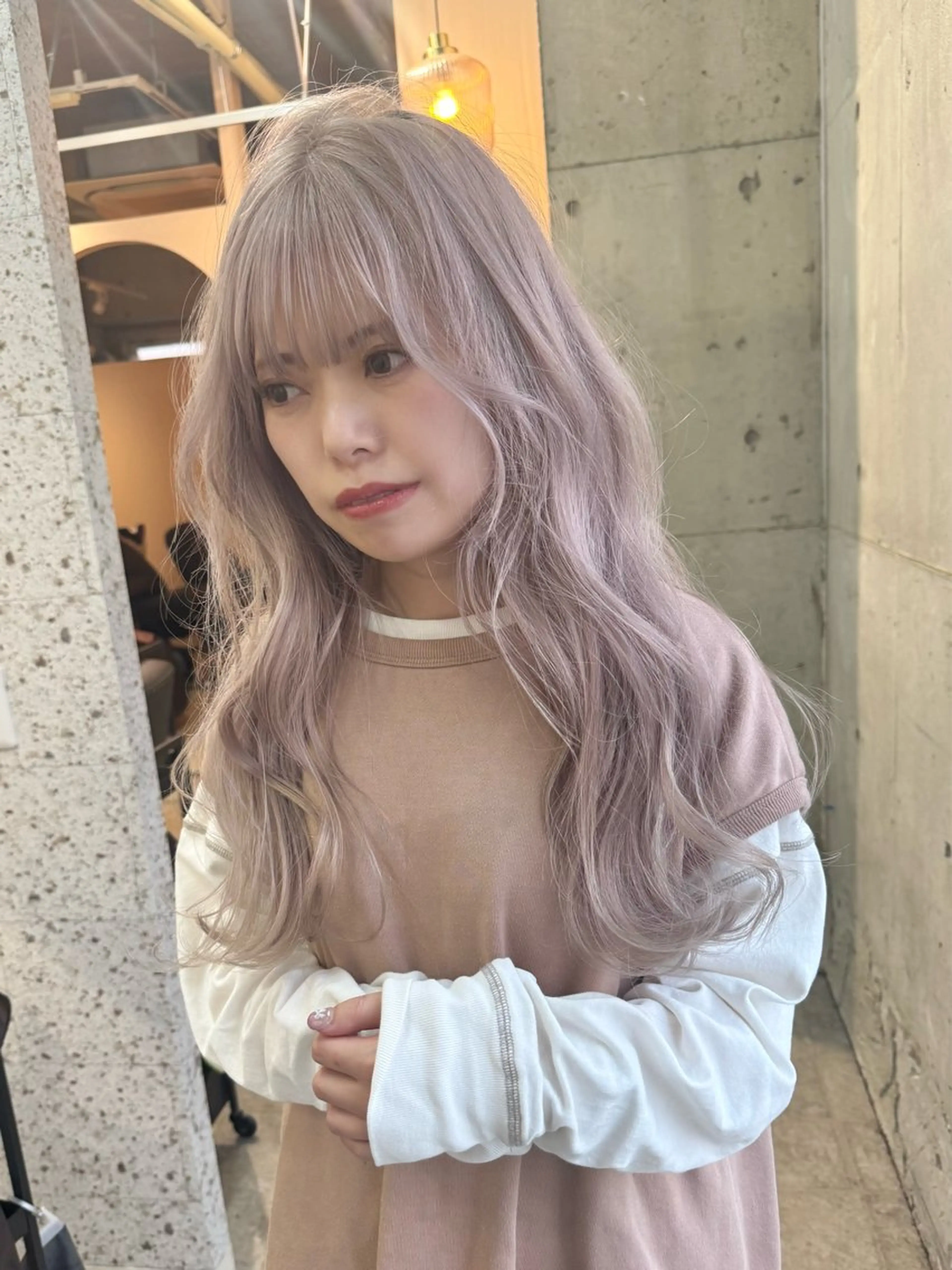 ロング カラー バレイヤージュ ブリーチ ケアブリーチ ハイライトカラー インナーカラー ヘアカラー lani 天神大名/ブリーチのヘアスタイル