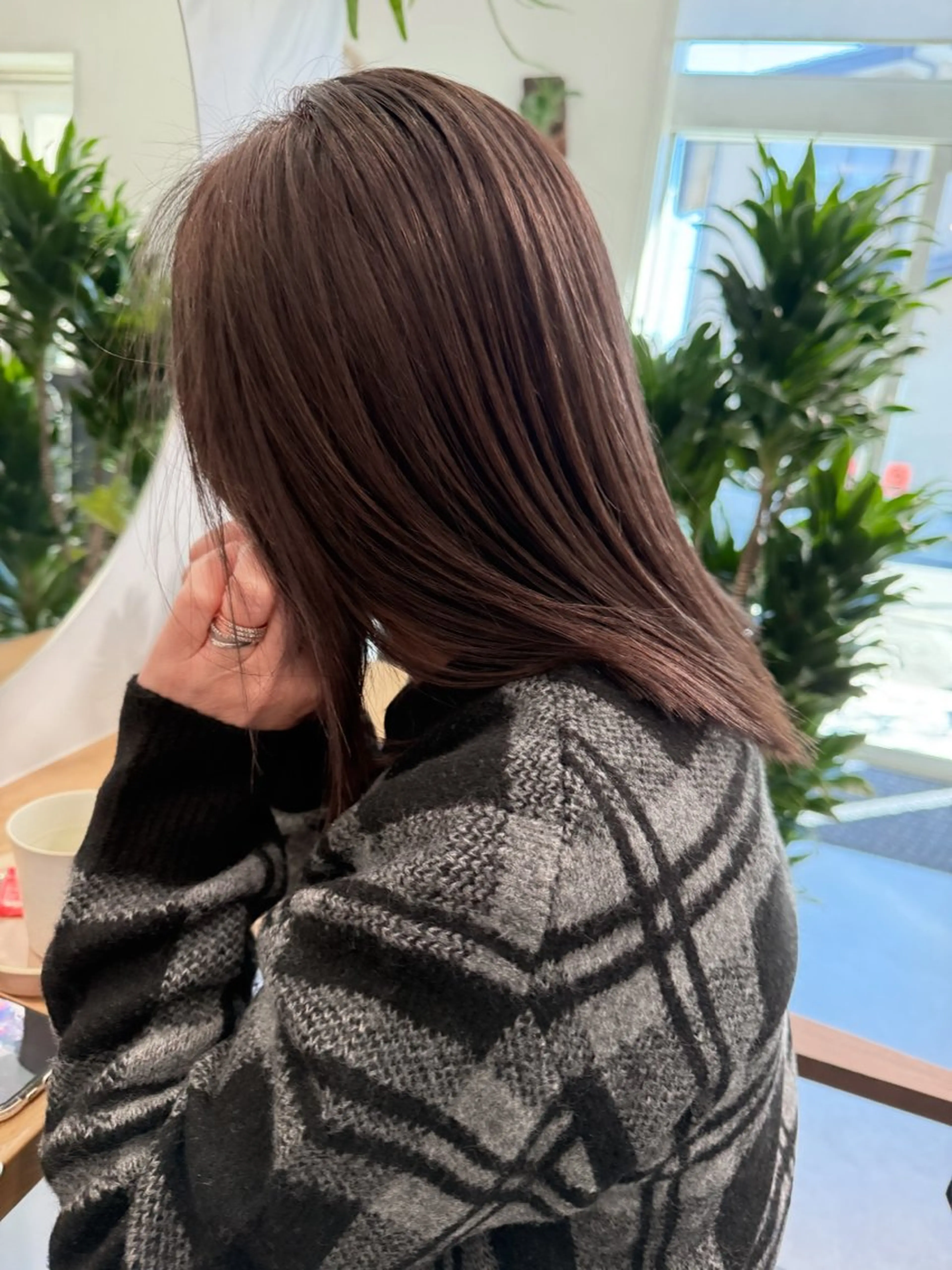 ミディアム カラー ヘアカラー トリートメント こもり なおやのヘアスタイル