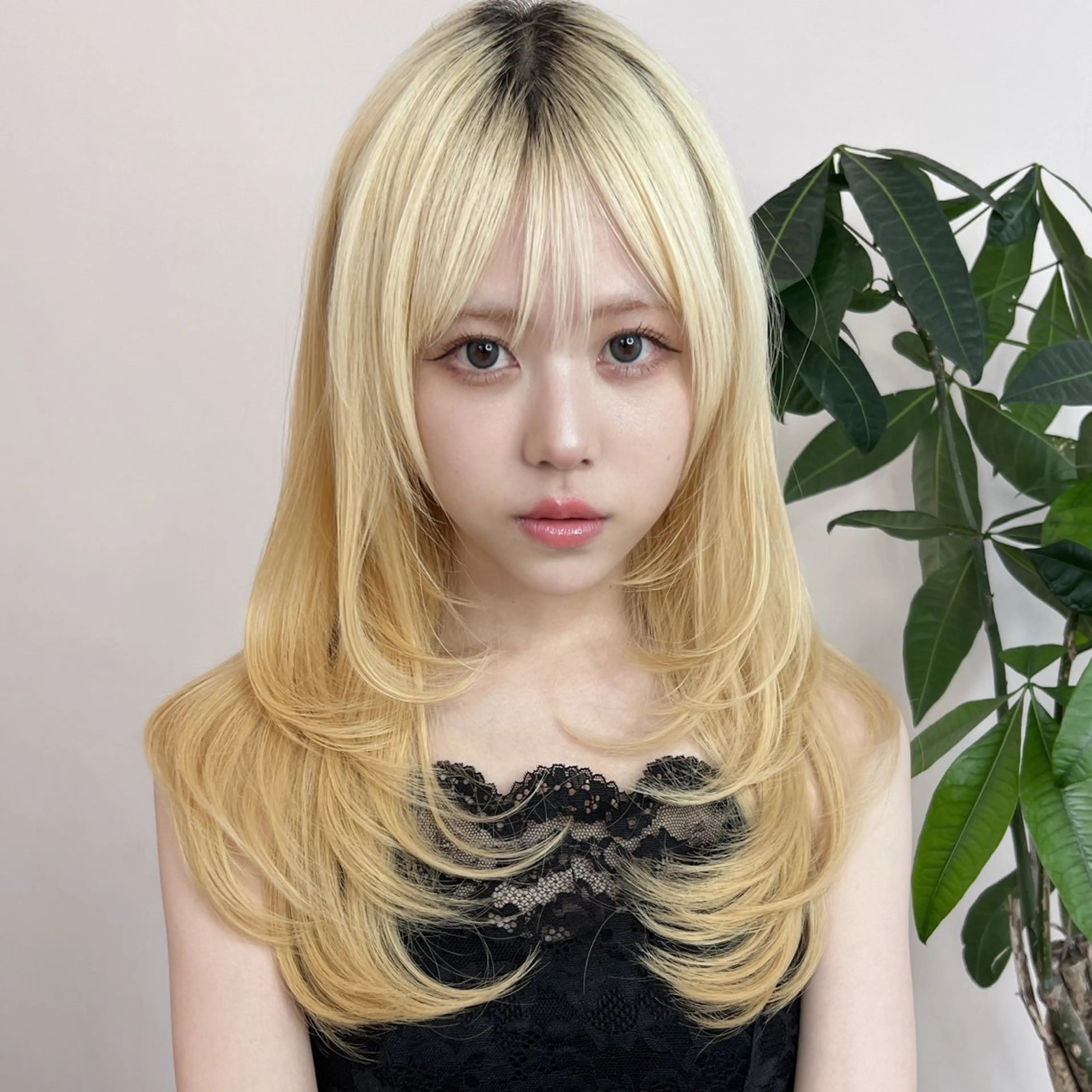 ロング カラー ブリーチ 髪質改善 トリートメント カット ヘアカラー トリートメント 韓国レイヤー×透明感 髪質改善　武田涼のヘアスタイル