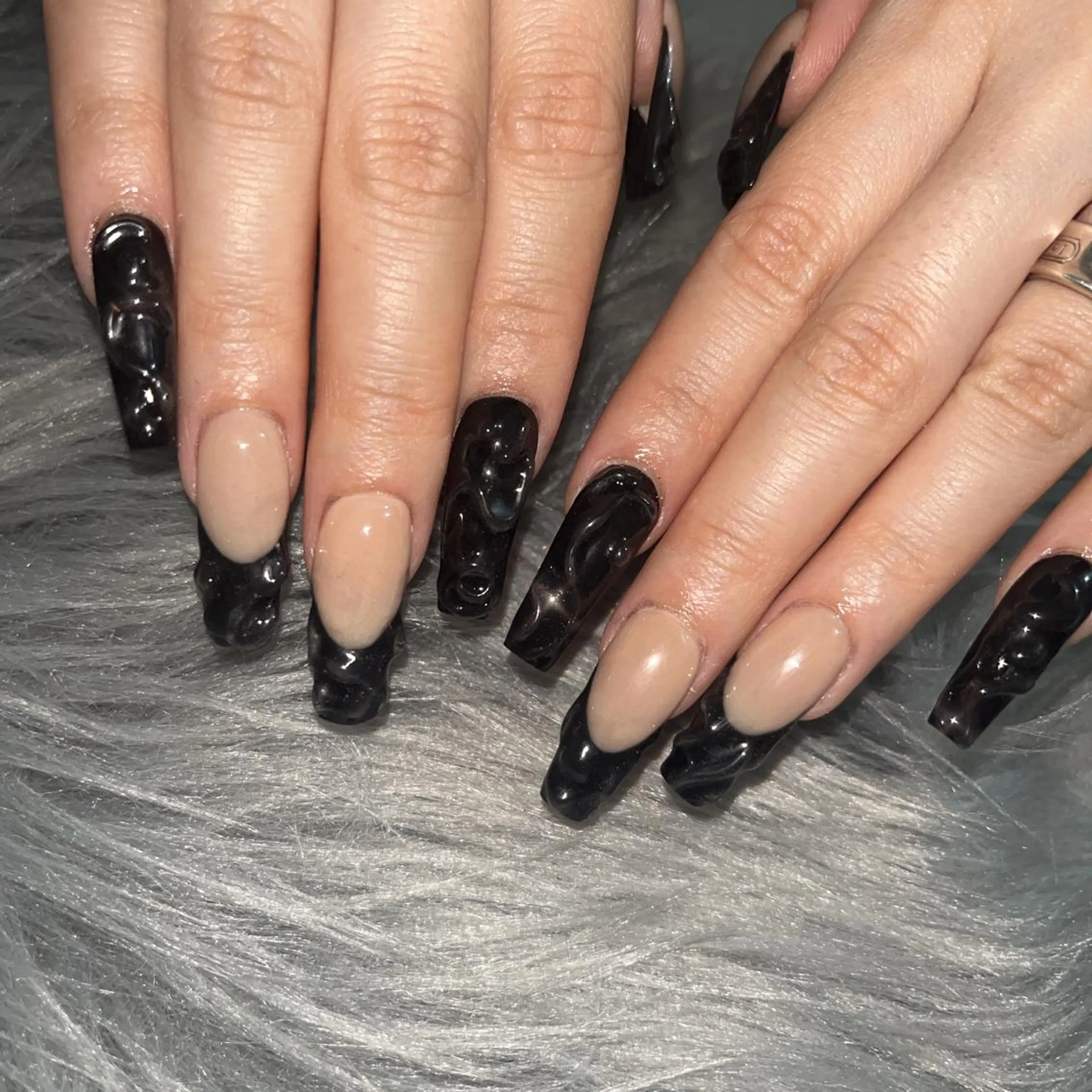 ロング ネイル ハンドネイル yukina nailのネイルデザイン