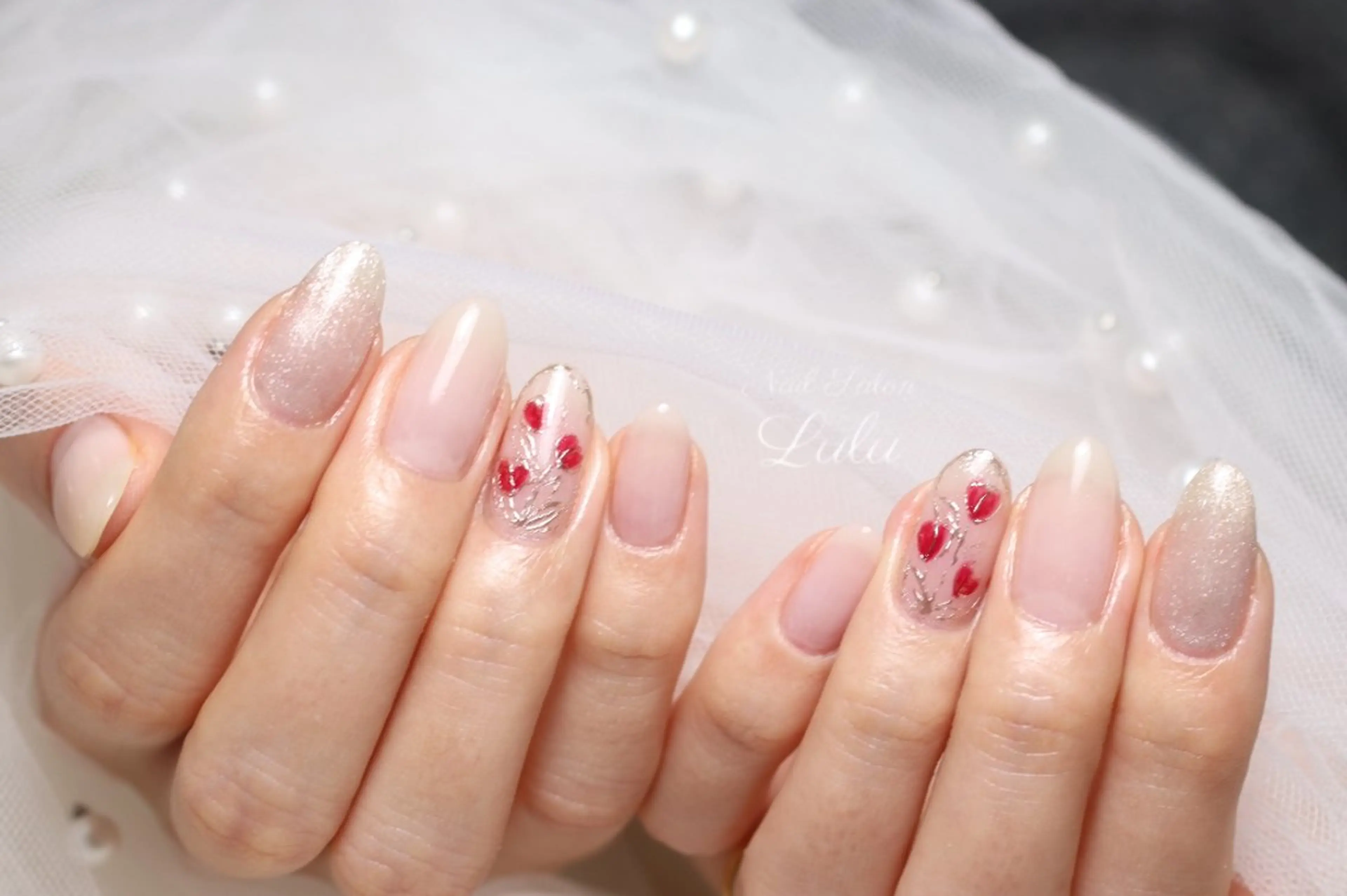 ネイル 春ネイル ハンドネイル Lulu nail salon 南堀江店所属・西村 あやかのネイルデザイン