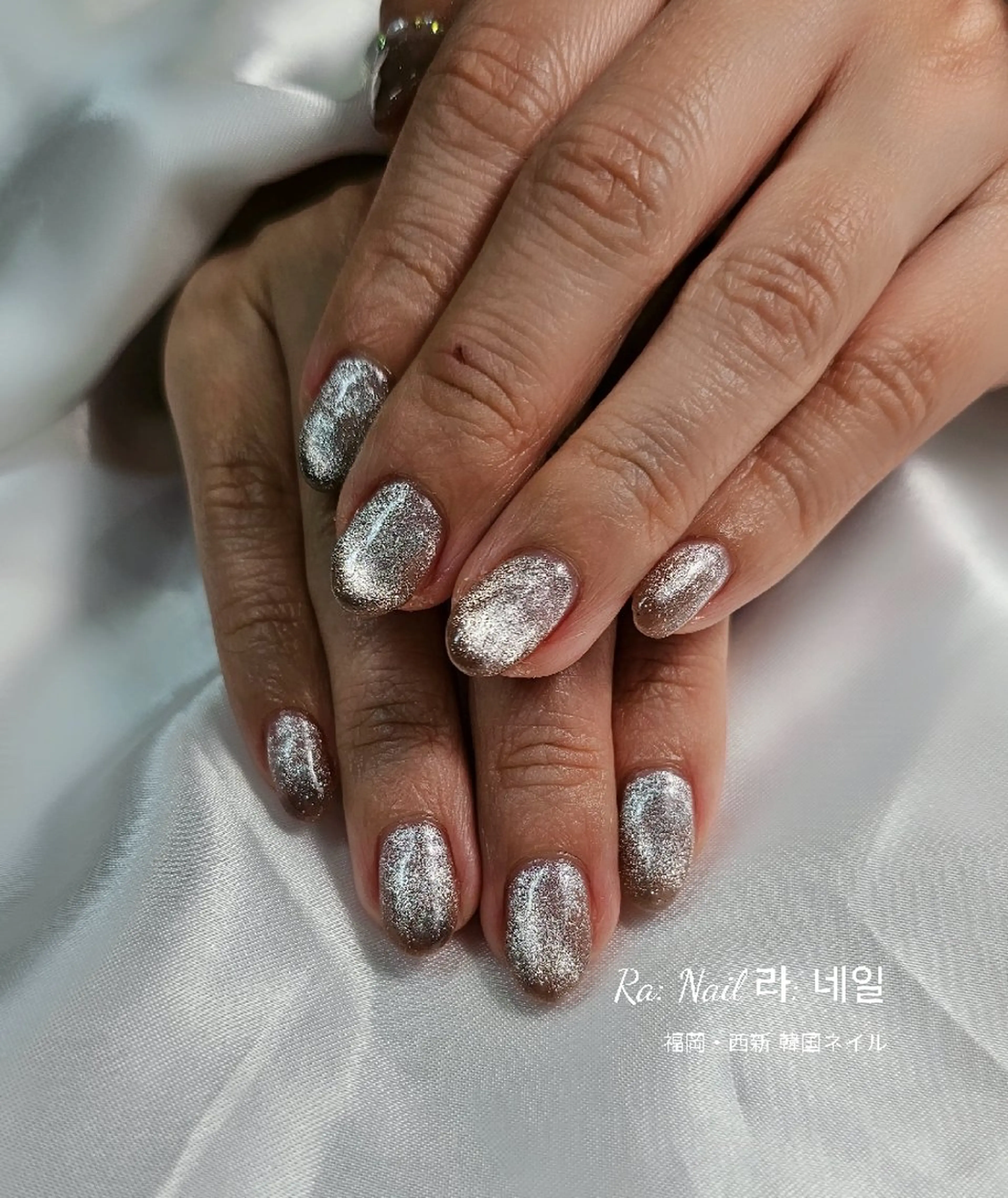 ネイル ジェルネイル マグネットネイル Ra: Nail所属・Ra: nail    西新 韓国ネイルのネイルデザイン