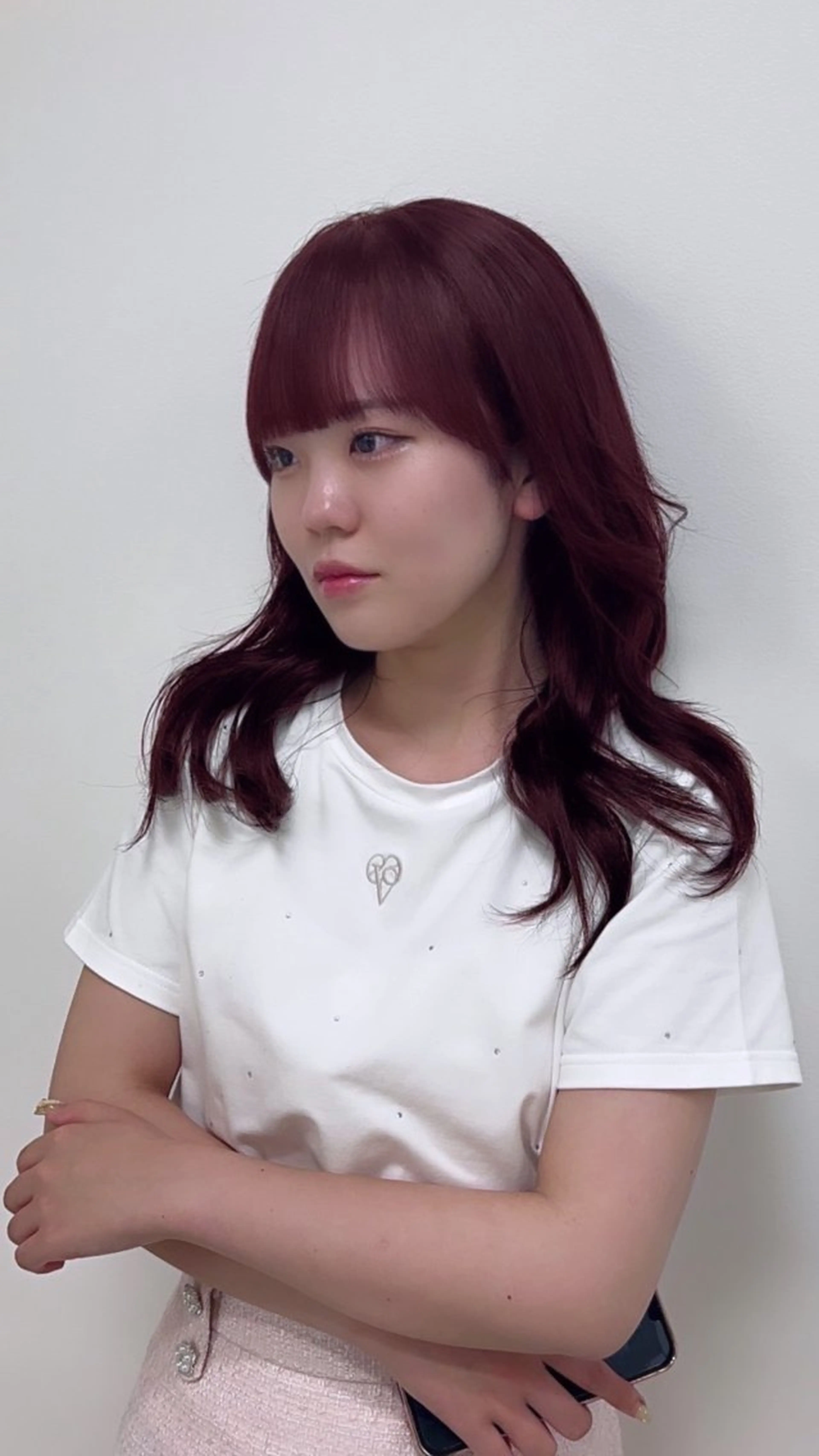 ミディアム カラー レッドカラー Beleza scelto所属・原宿/ハイトーン/ みずは🎀のヘアスタイル