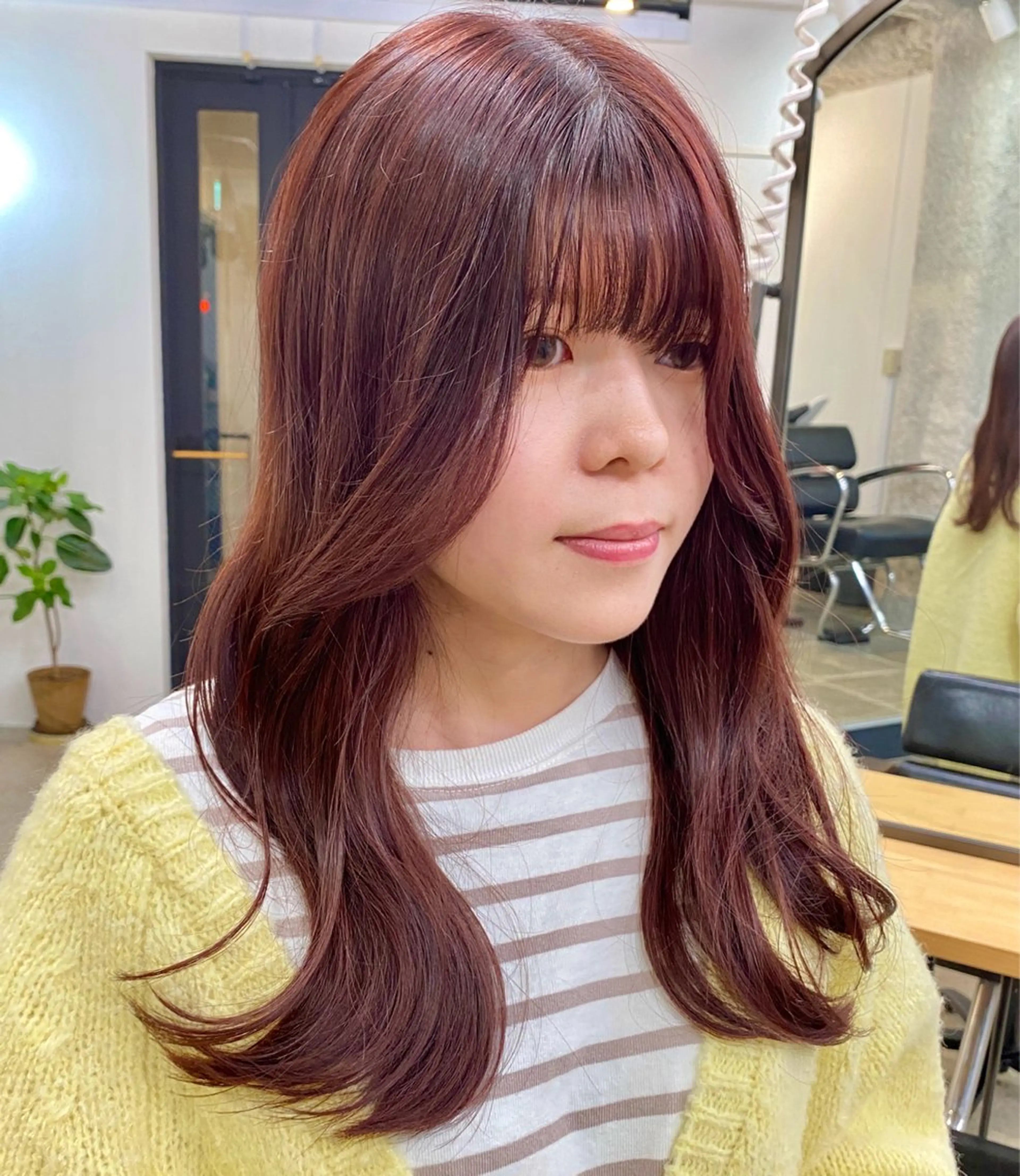 ロング カラー ブラウンカラー ピンクカラー ヘアカラー 暖色カラー/天神/ ヘイマサクラのヘアスタイル