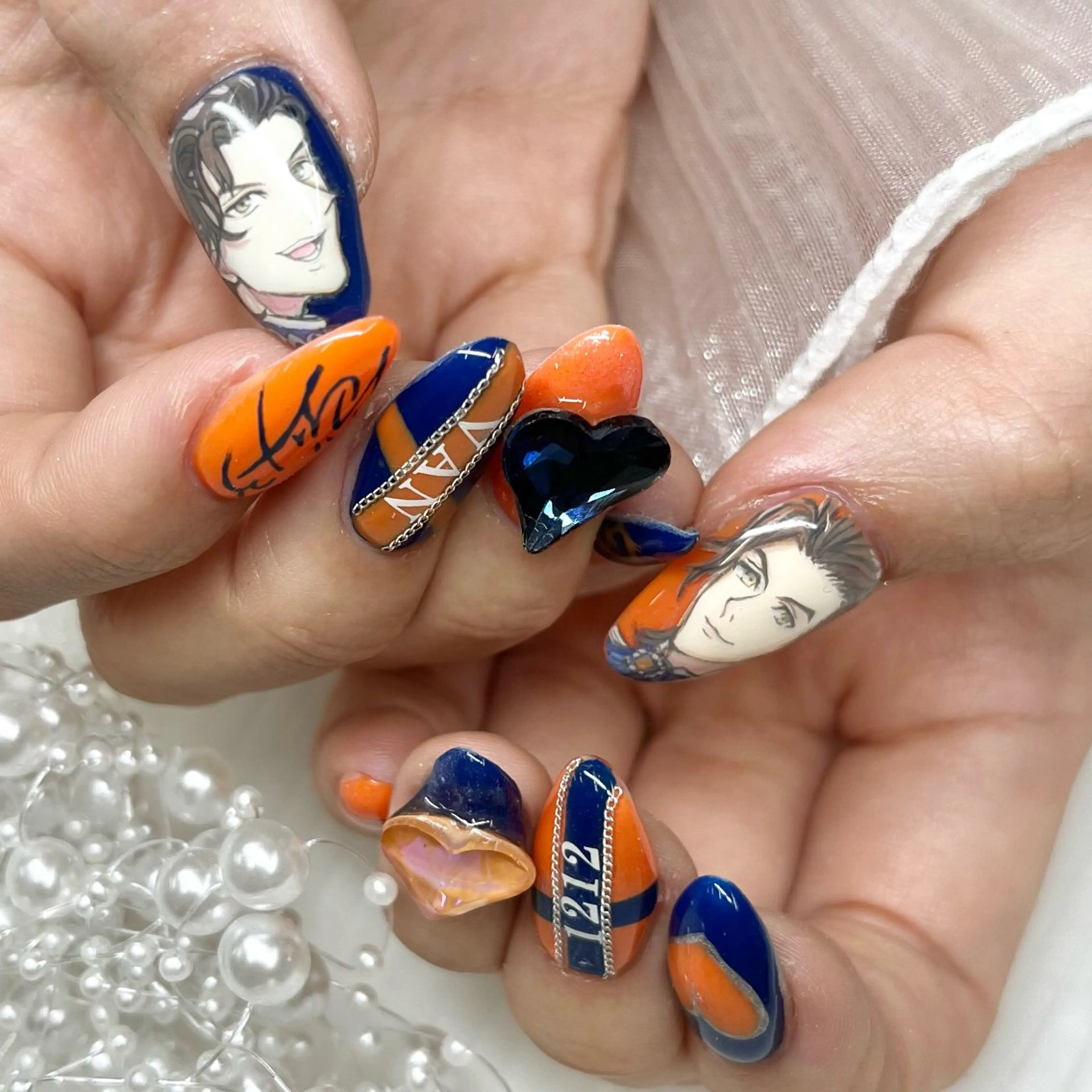 ネイル ハート ハンドネイル 池袋痛ネイル Nok. 渡辺のネイルデザイン