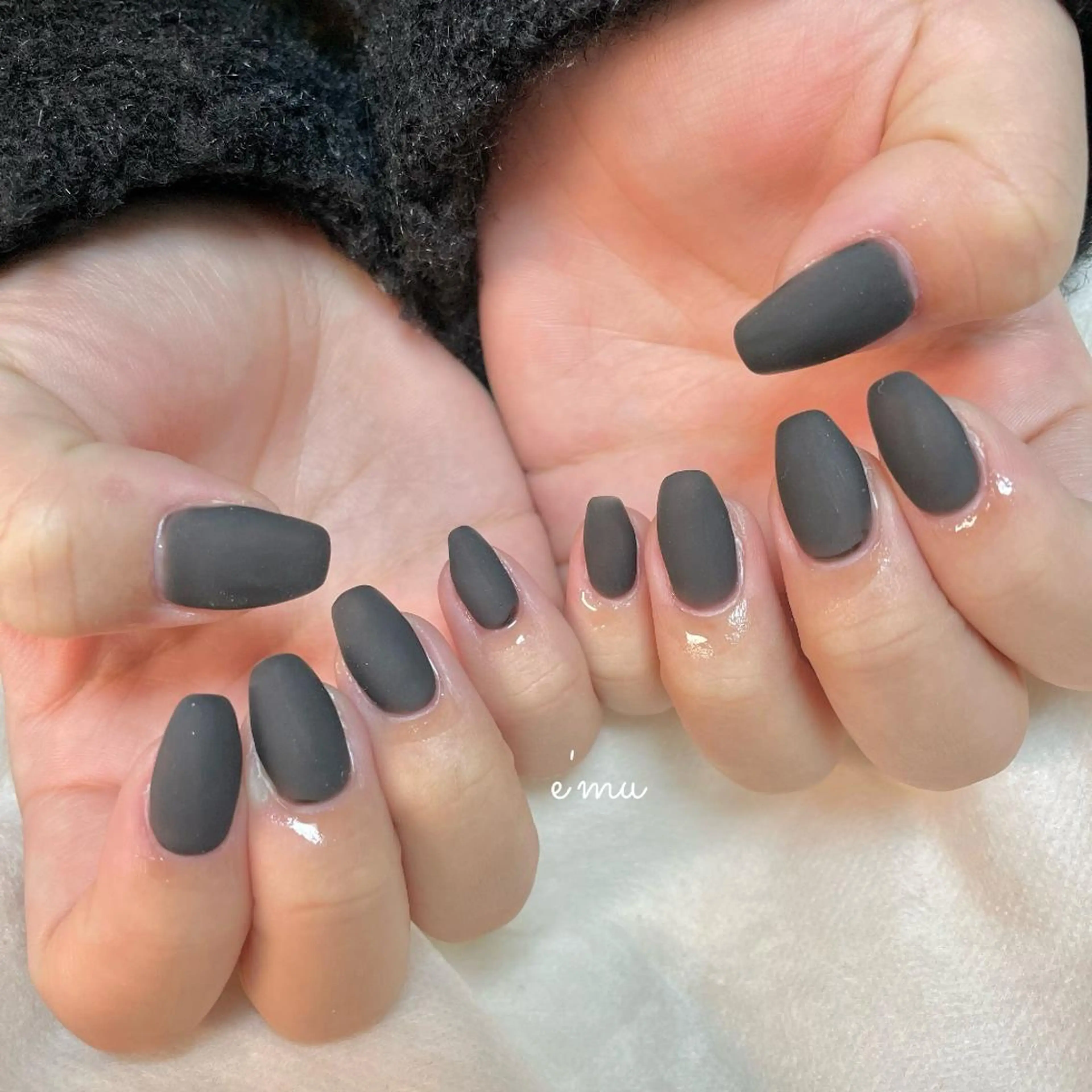 ネイル マットネイル ワンカラーネイル ハンドネイル nail salon e'mu💐のネイルデザイン