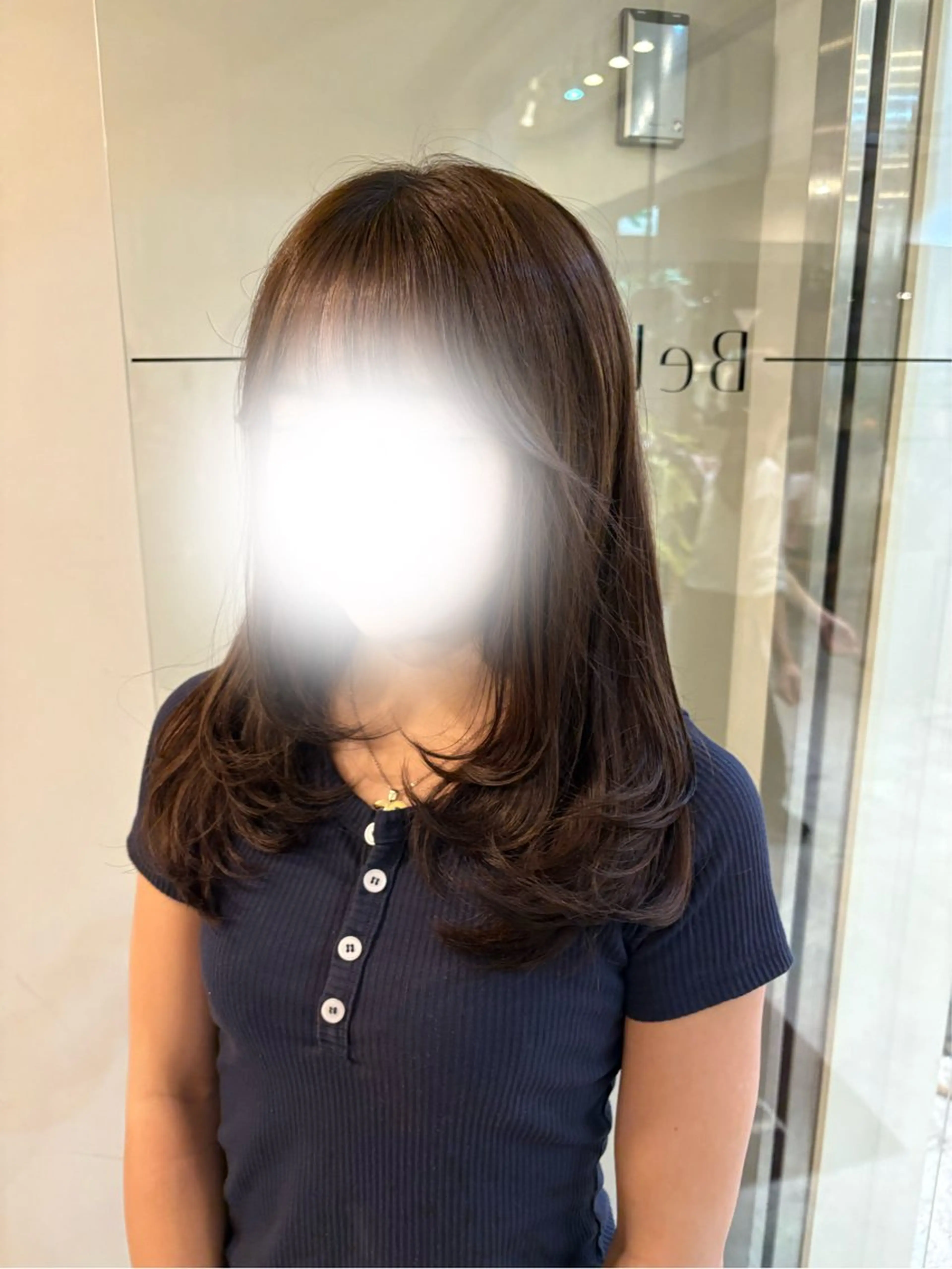 セミロング レイヤーカット 似合わせカット‪// 鶴我万唯華のヘアスタイル