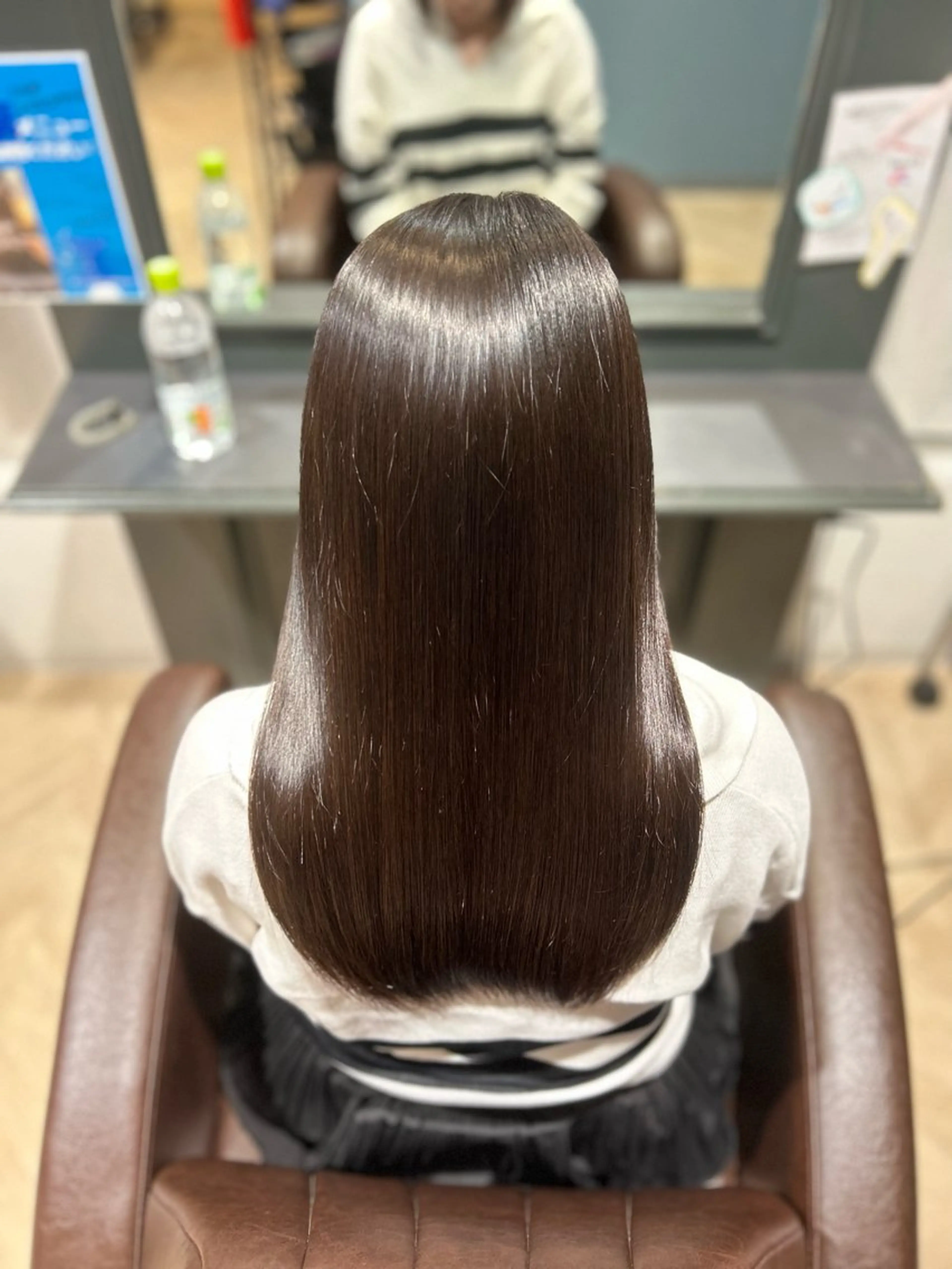 ロング 縮毛矯正 井上 結のヘアスタイル