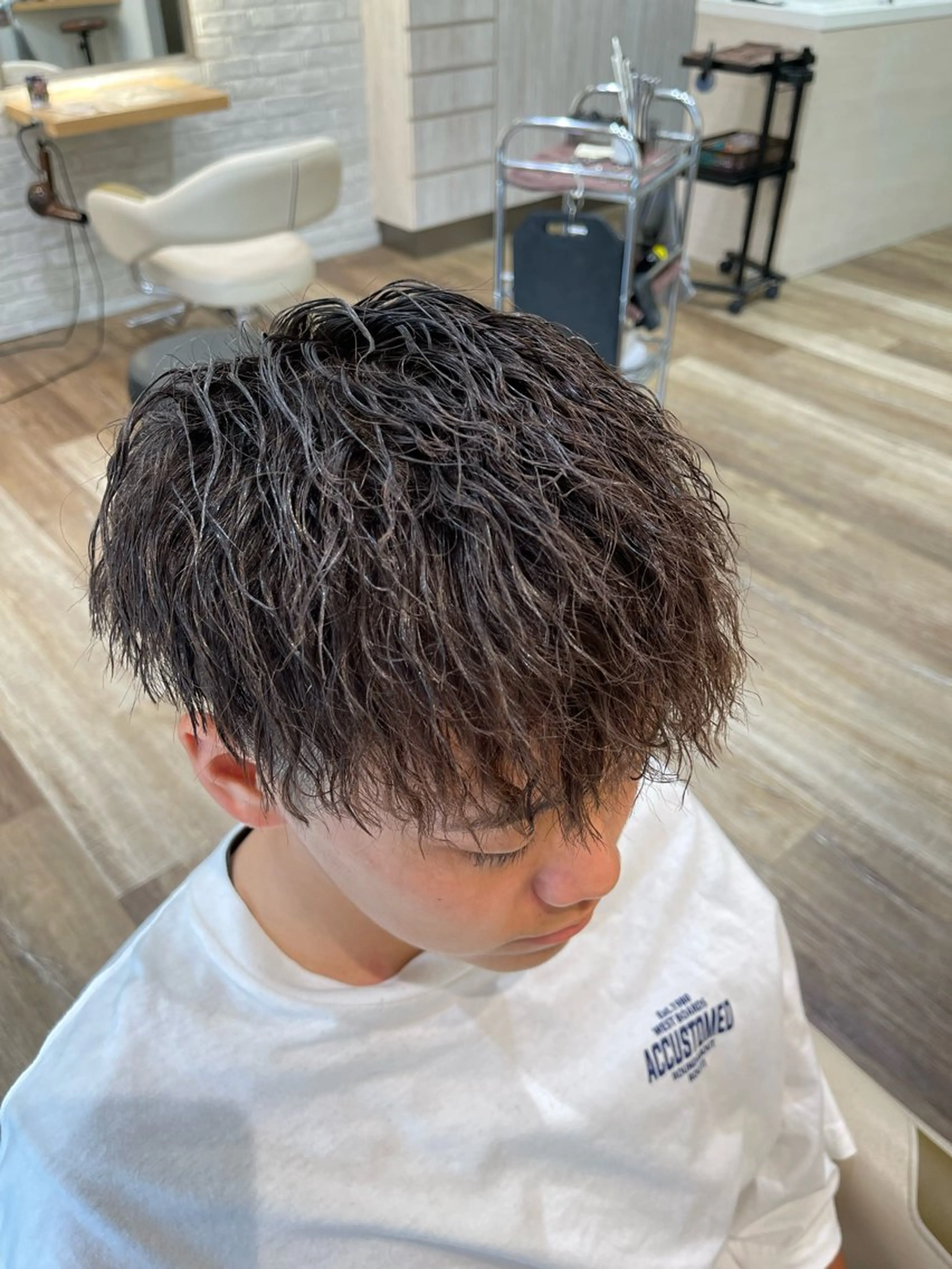 ショート パーマ メンズ カット パーマ メンズパーマ 北原寿樹のヘアスタイル