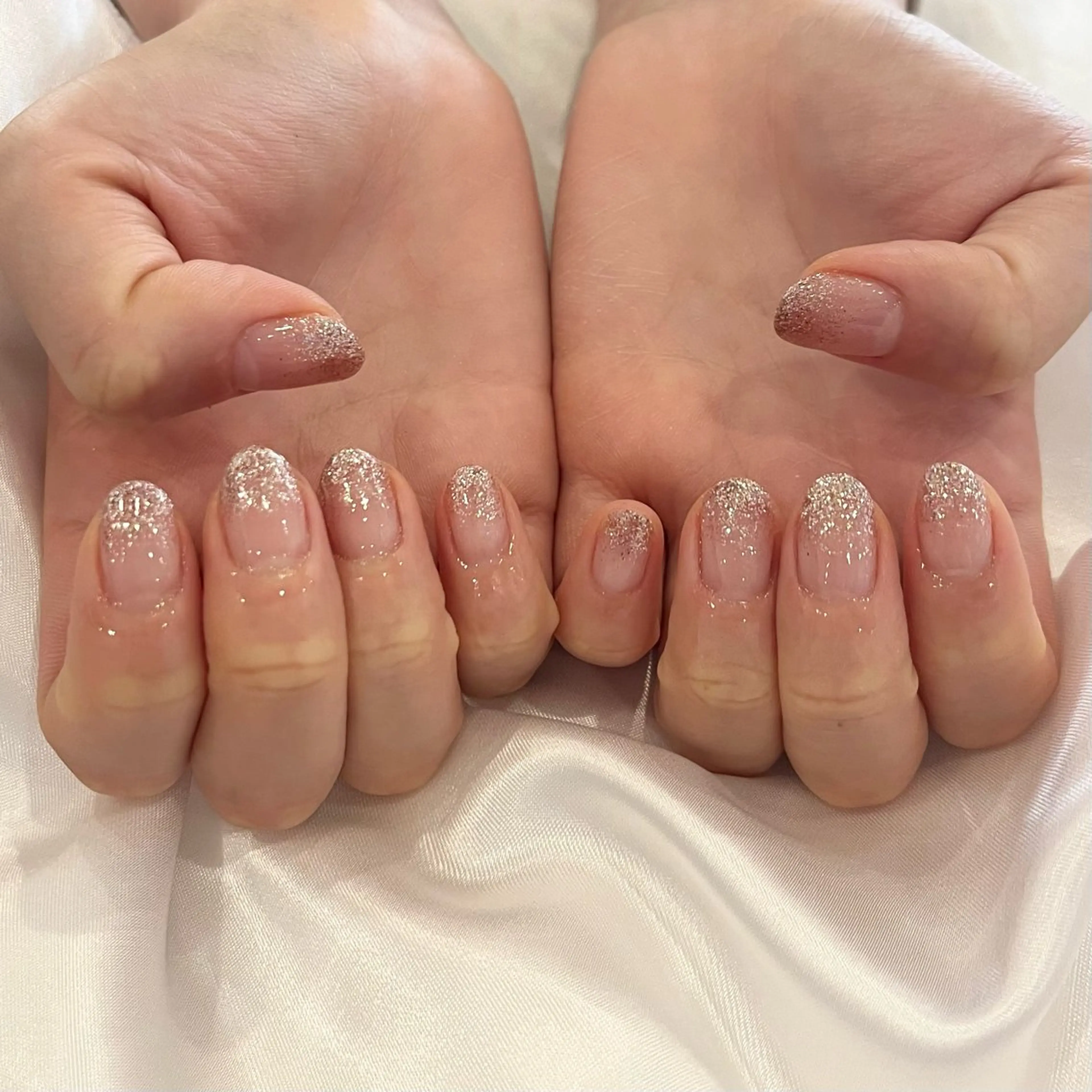 ネイル ラメ(グリッター) ピンク シルバー ハンドネイル ♡Tajima Yumeka♡のネイルデザイン