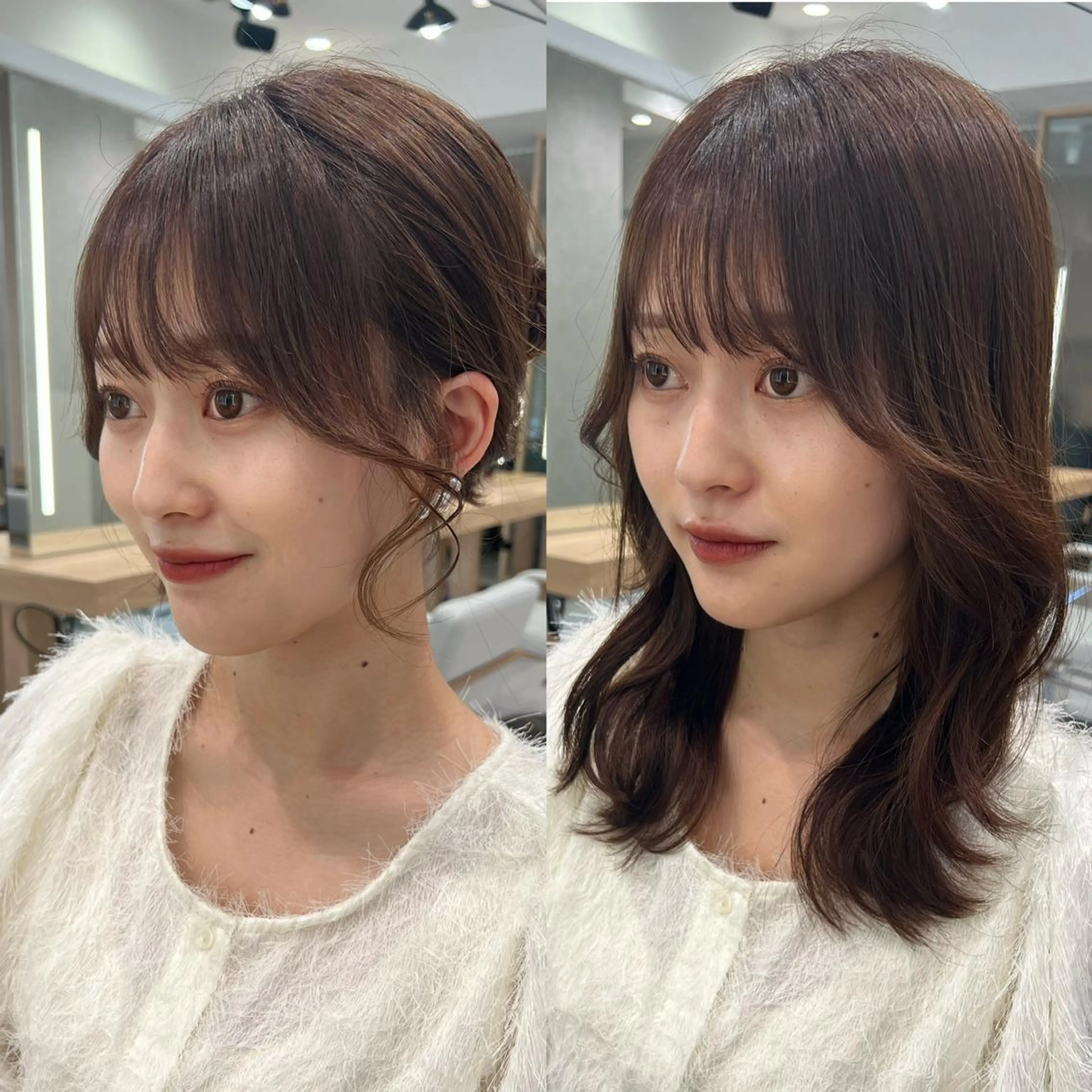 セミロング 顔周り🇰🇷韓国 レイヤー/いづみ💞のヘアスタイル