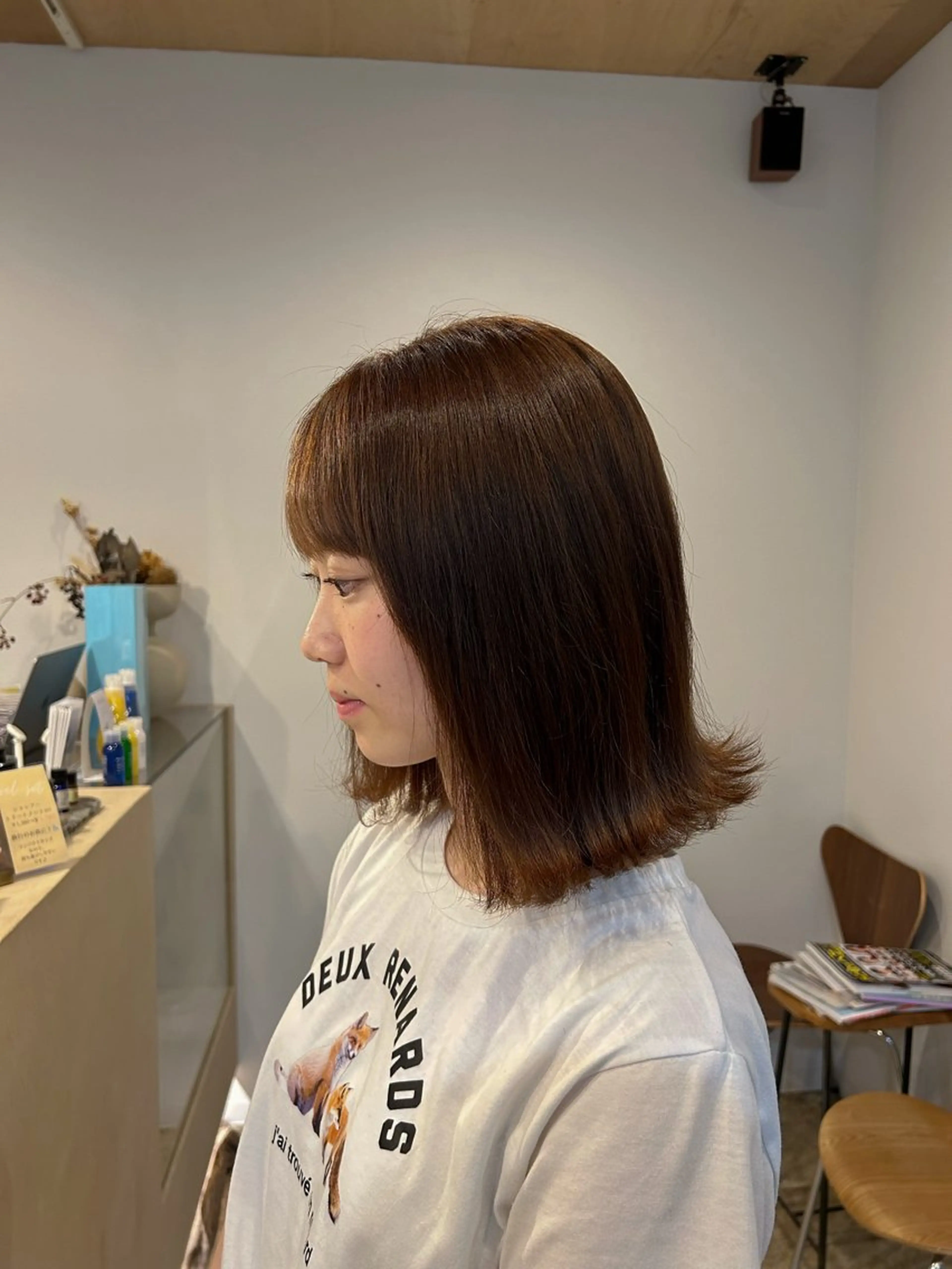 ミディアム カラー ヘアカラー 川端 明莉のヘアスタイル