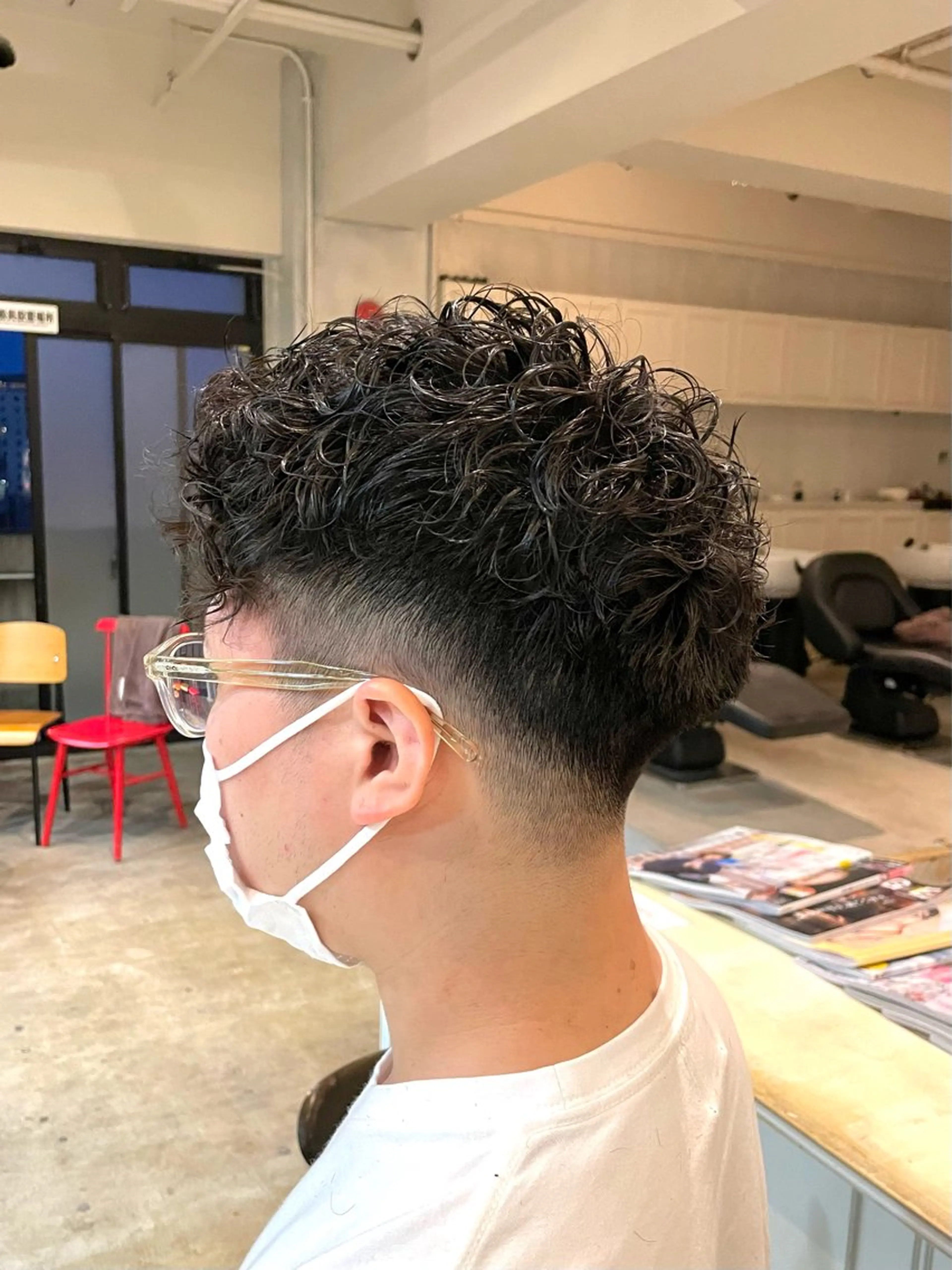 パーマ メンズ カット パーマ トリートメント 西村 れいのヘアスタイル