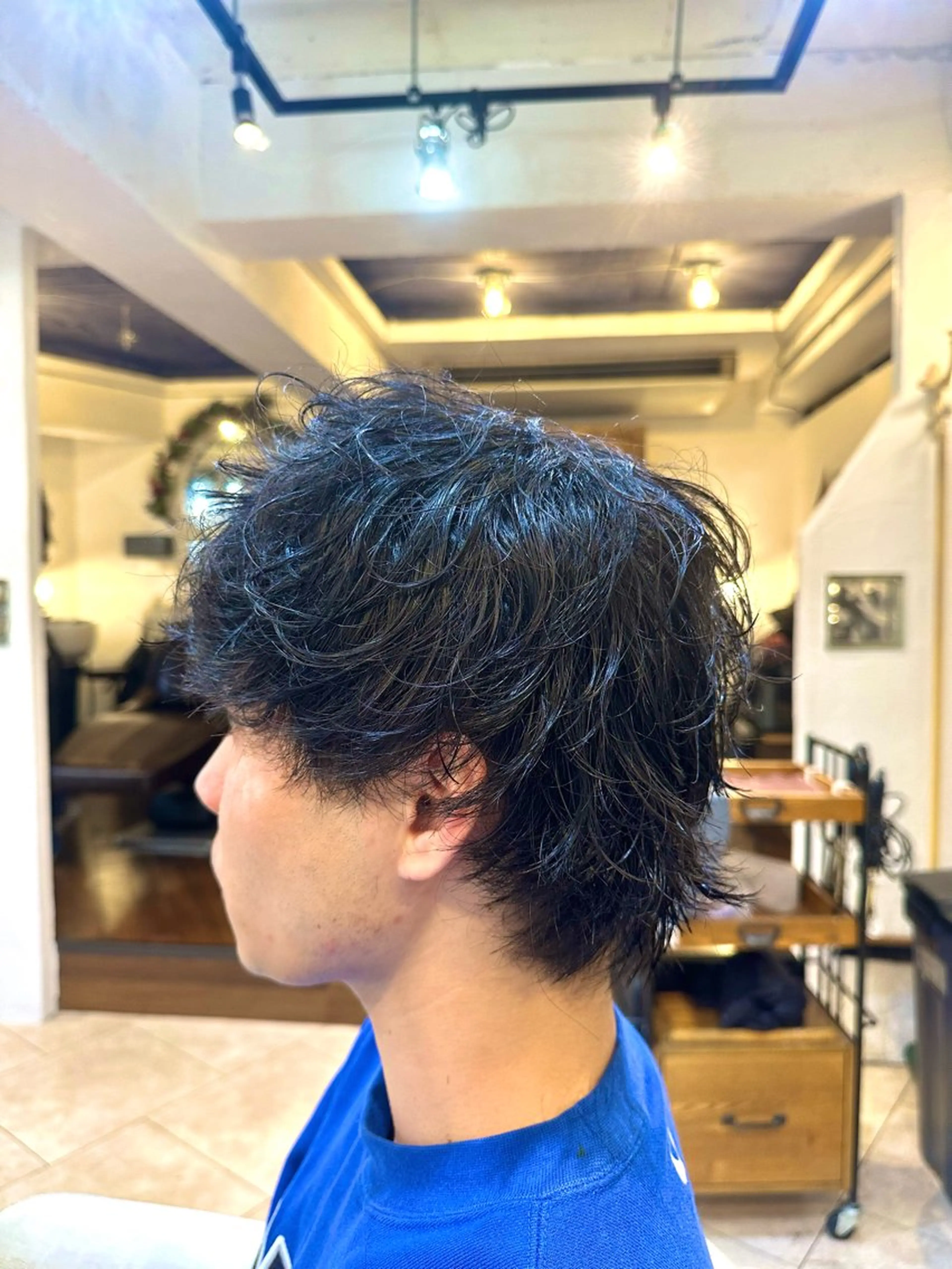 パーマ メンズ スパイキー/ ピンパーマ/緑川雄也のヘアスタイル