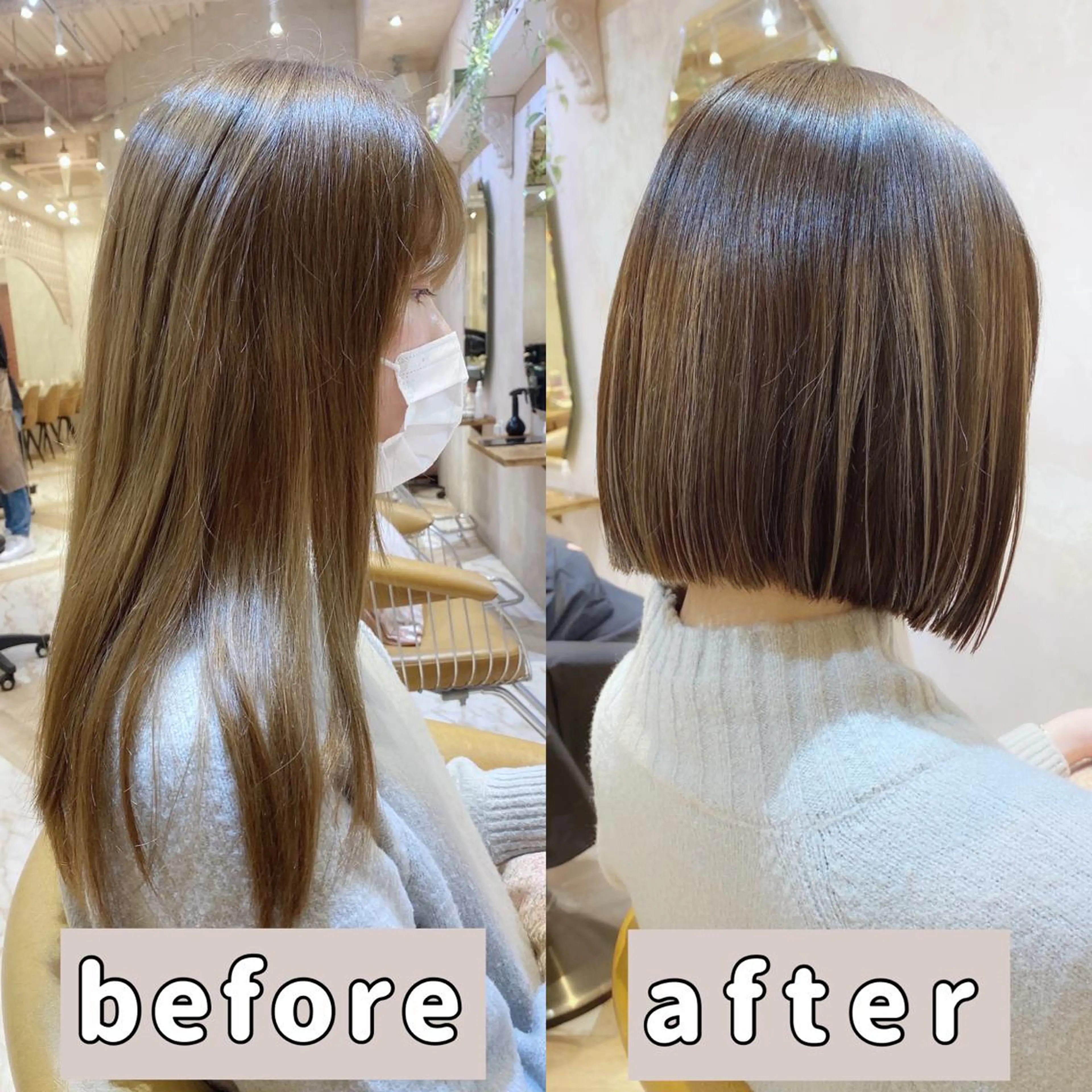 ショート カラー ハイライトカラー ボブ ハイライト カット ヘアカラー トリートメント ツヤ髪になりたい方へ 🩷柴田知亜希のヘアスタイル