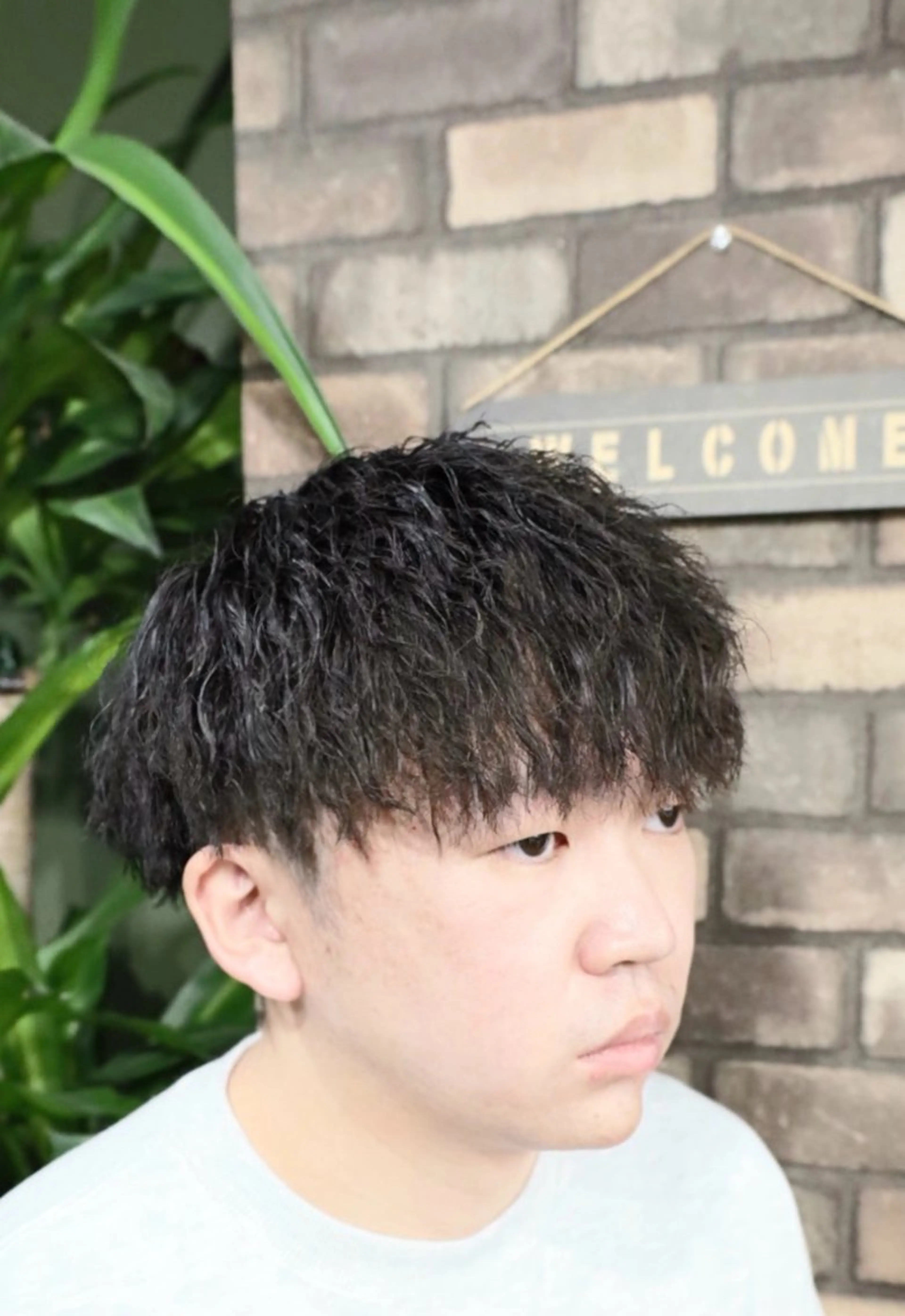 ミディアム カット パーマ Maison所属・メンズ特化 浜本志厳のヘアスタイル