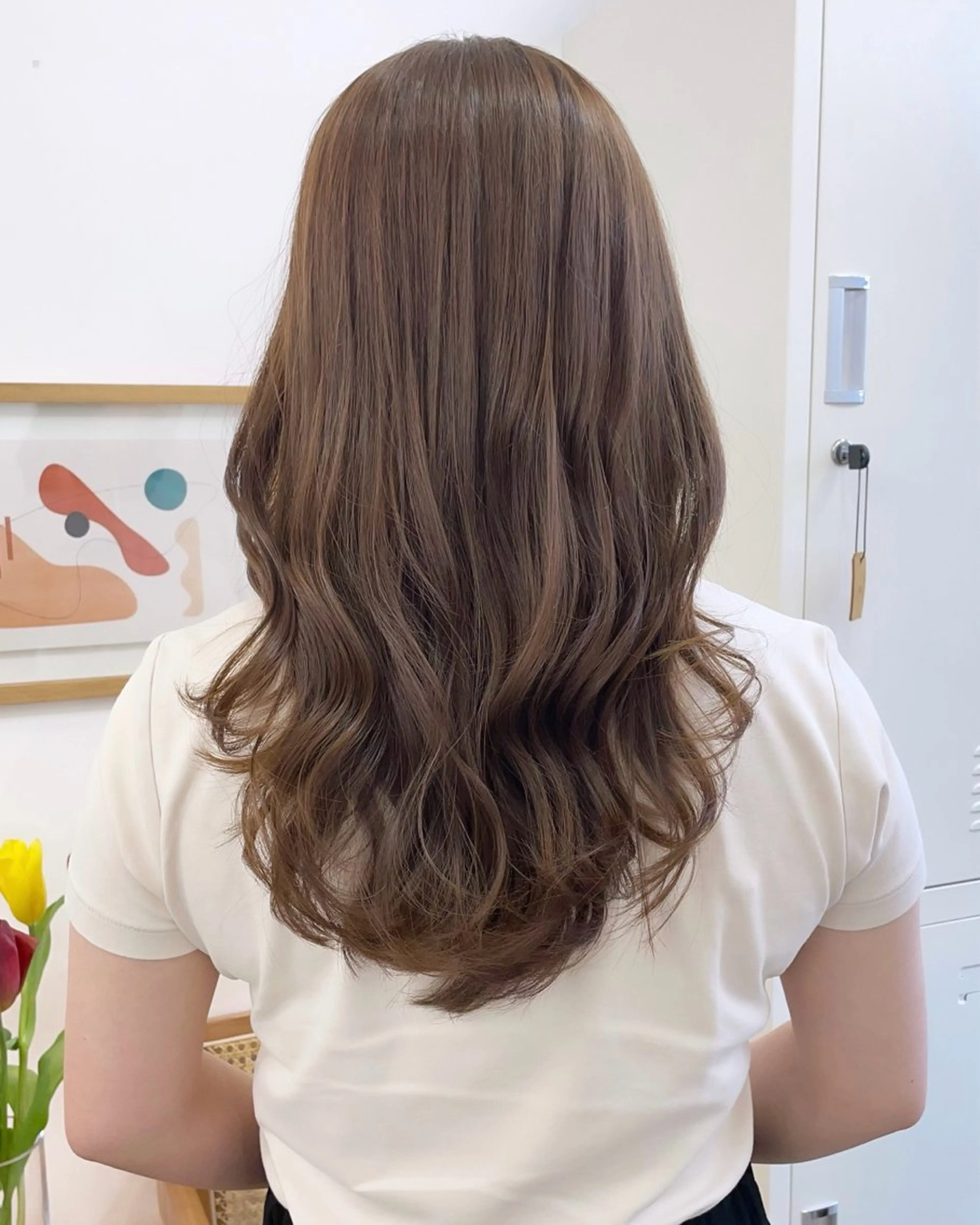 ロング カラー ベージュカラー イルミナカラー オレンジ トリートメント ヘアカラー トリートメント ✨髪質改善✨原宿 えのもと　はなのヘアスタイル