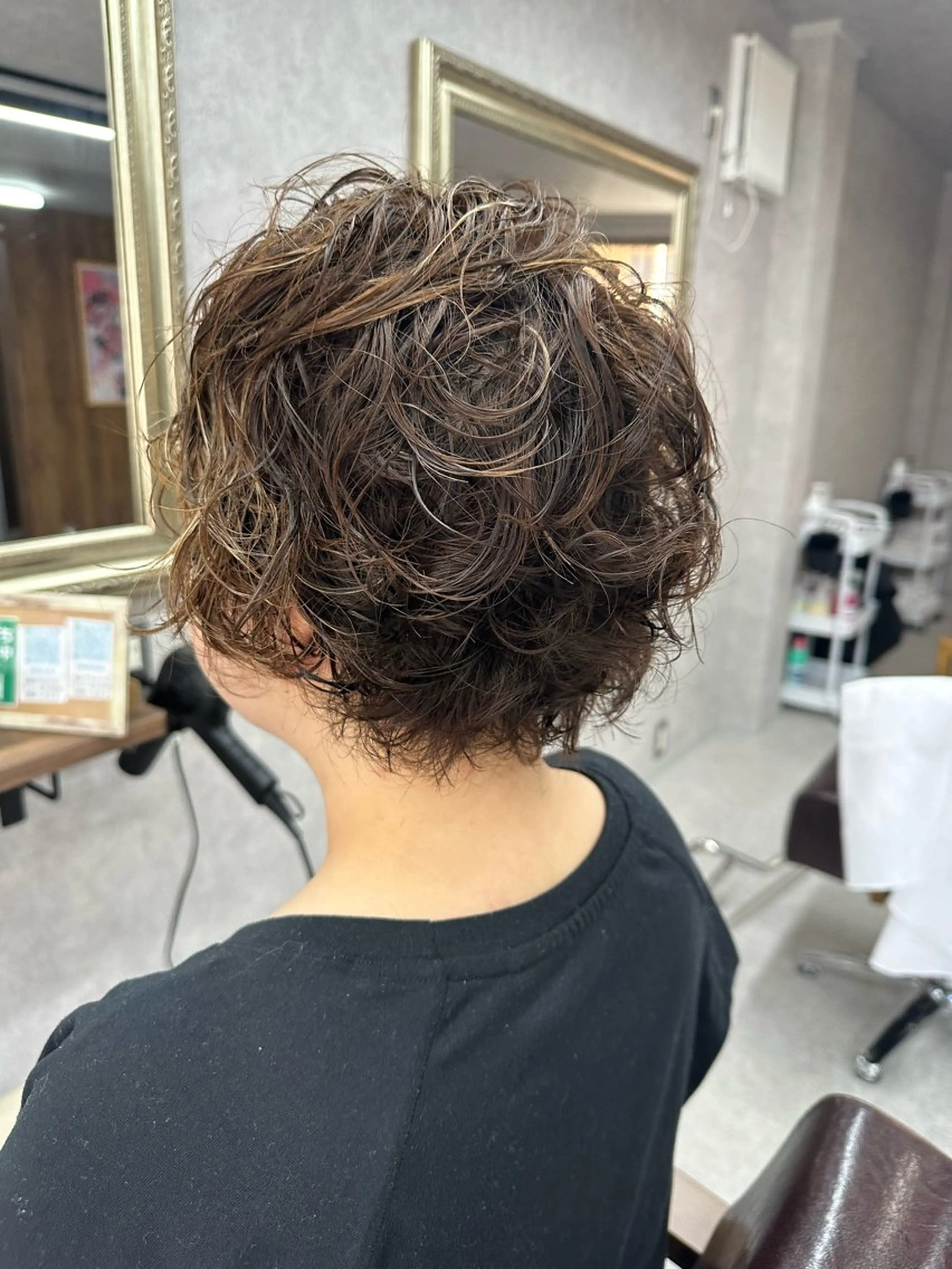 ショート パーマ カット ヘアカラー パーマ 縮毛矯正 トリートメント Lien 深井店のヘアスタイル