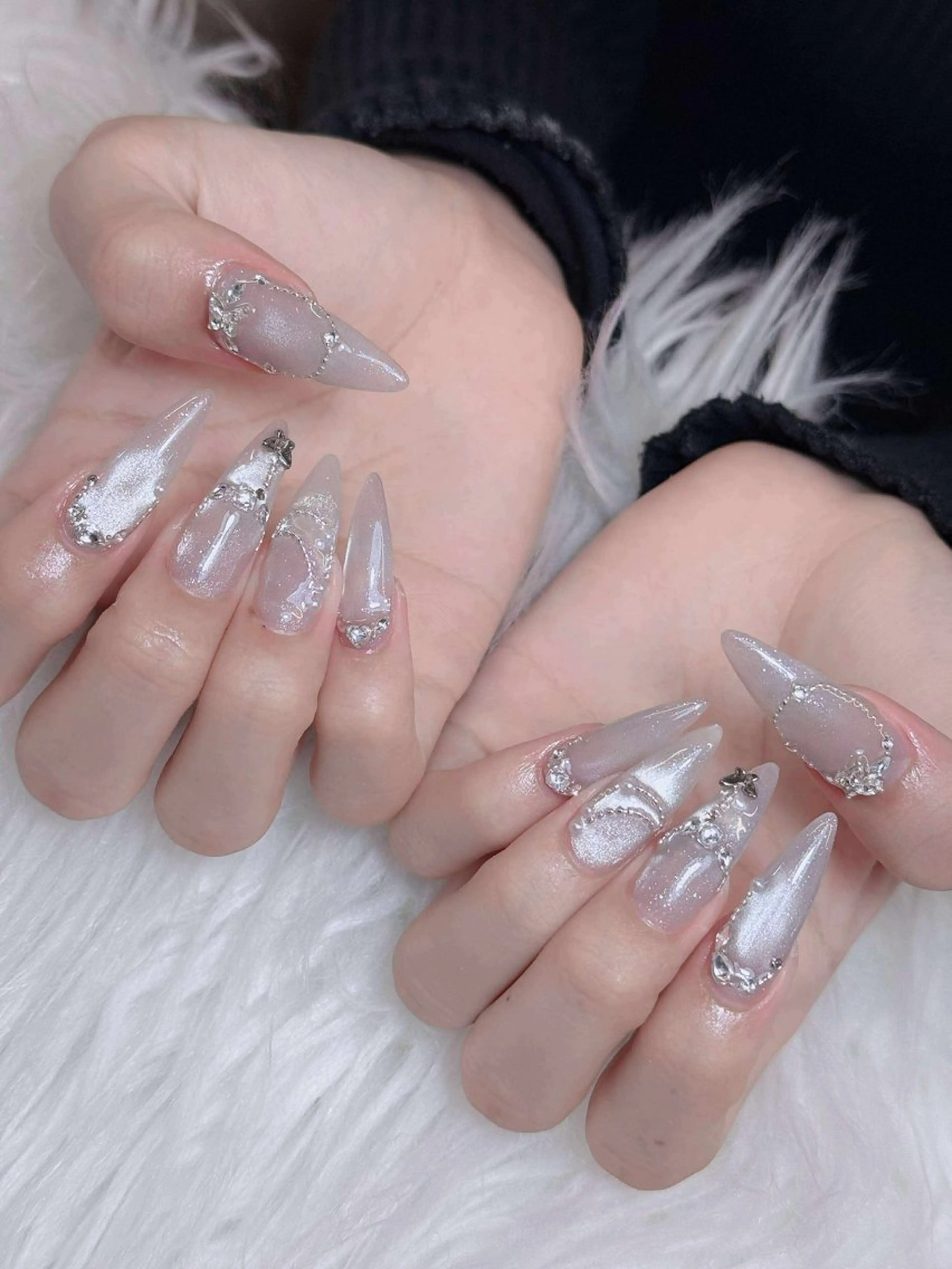 ネイル オーロラネイル チークネイル フットネイル フレンチネイル 韓国ネイル ハンドネイル Lumi Nailのネイルデザイン