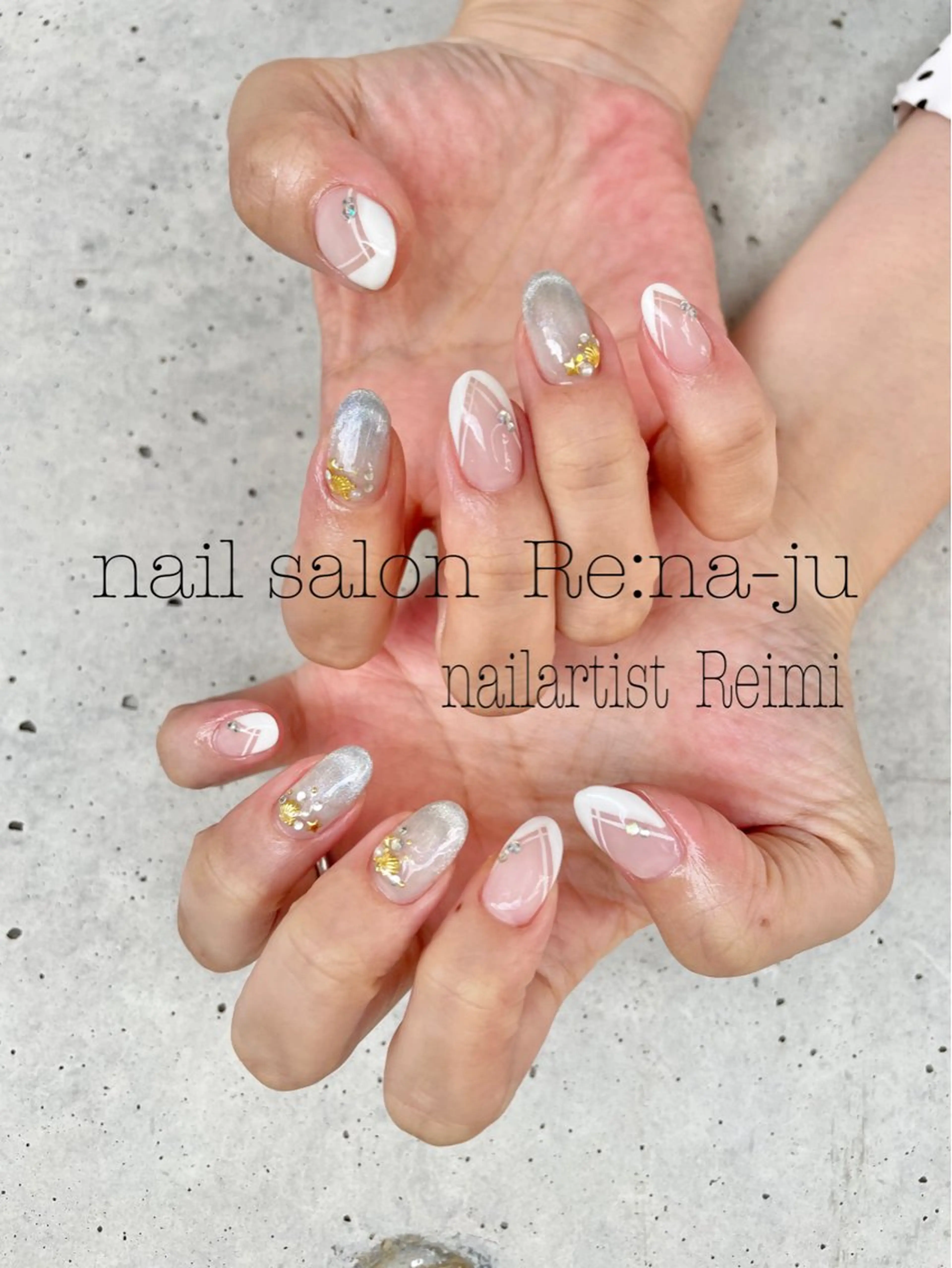 ネイル 持ち込み ハンドネイル nail salon Re:na-juのネイルデザイン
